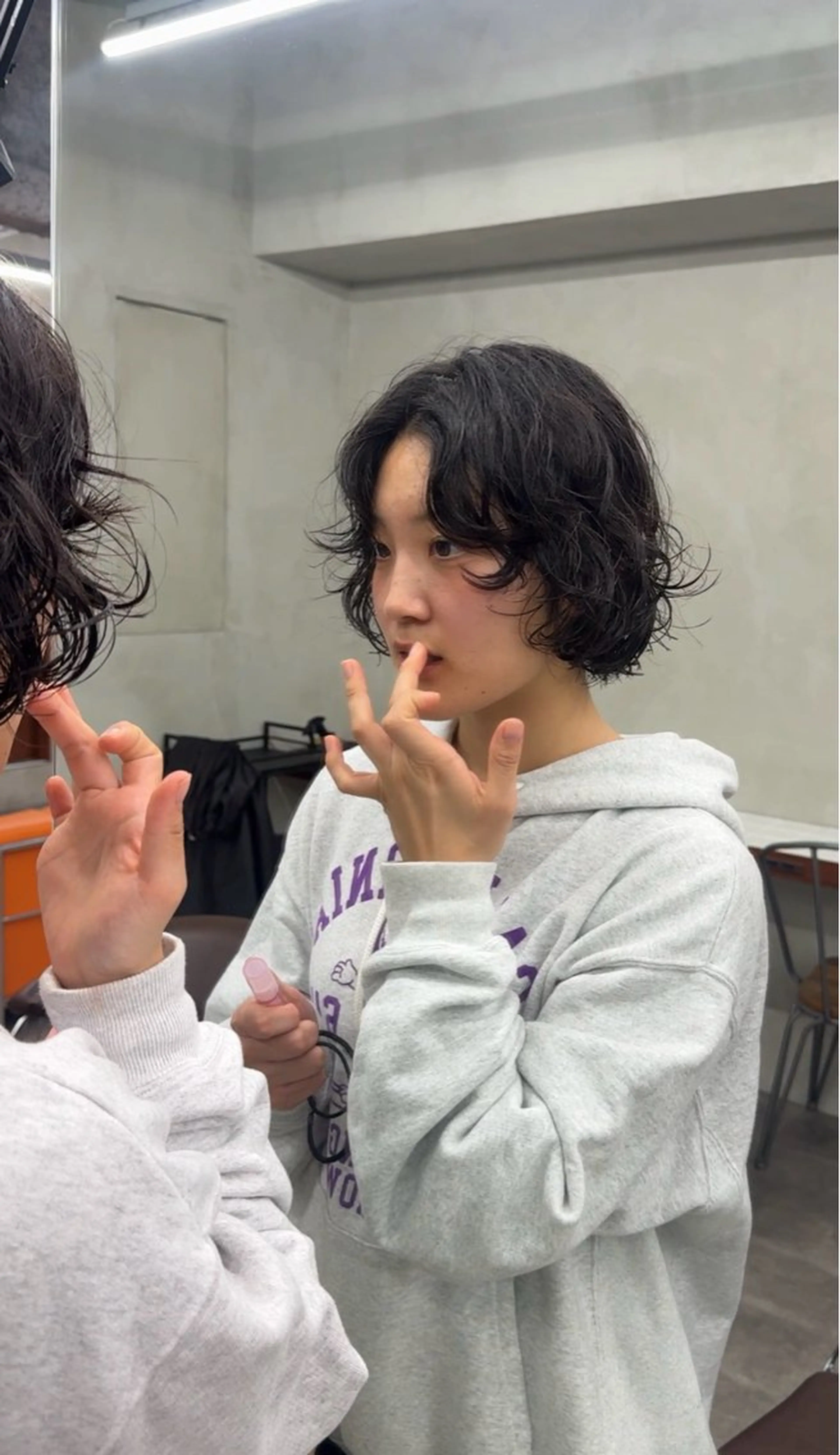 ミディアム パーマ カット パーマ パーマ/ 鎌田健/渋谷のヘアスタイル