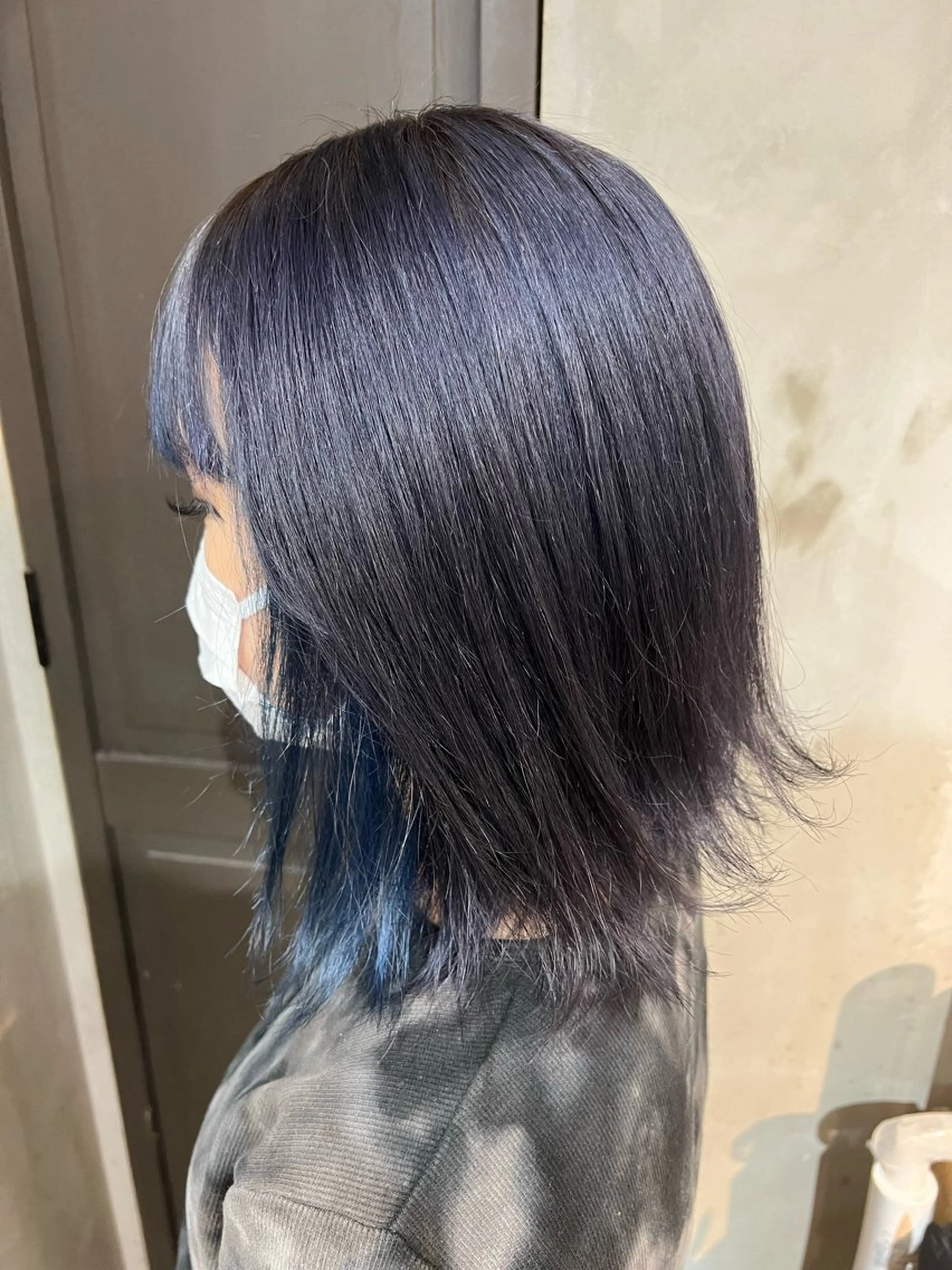 ミディアム カラー ブルーカラー XeRo所属・カットモデル募集中/ 渋谷/メンズ/アリジのヘアスタイル