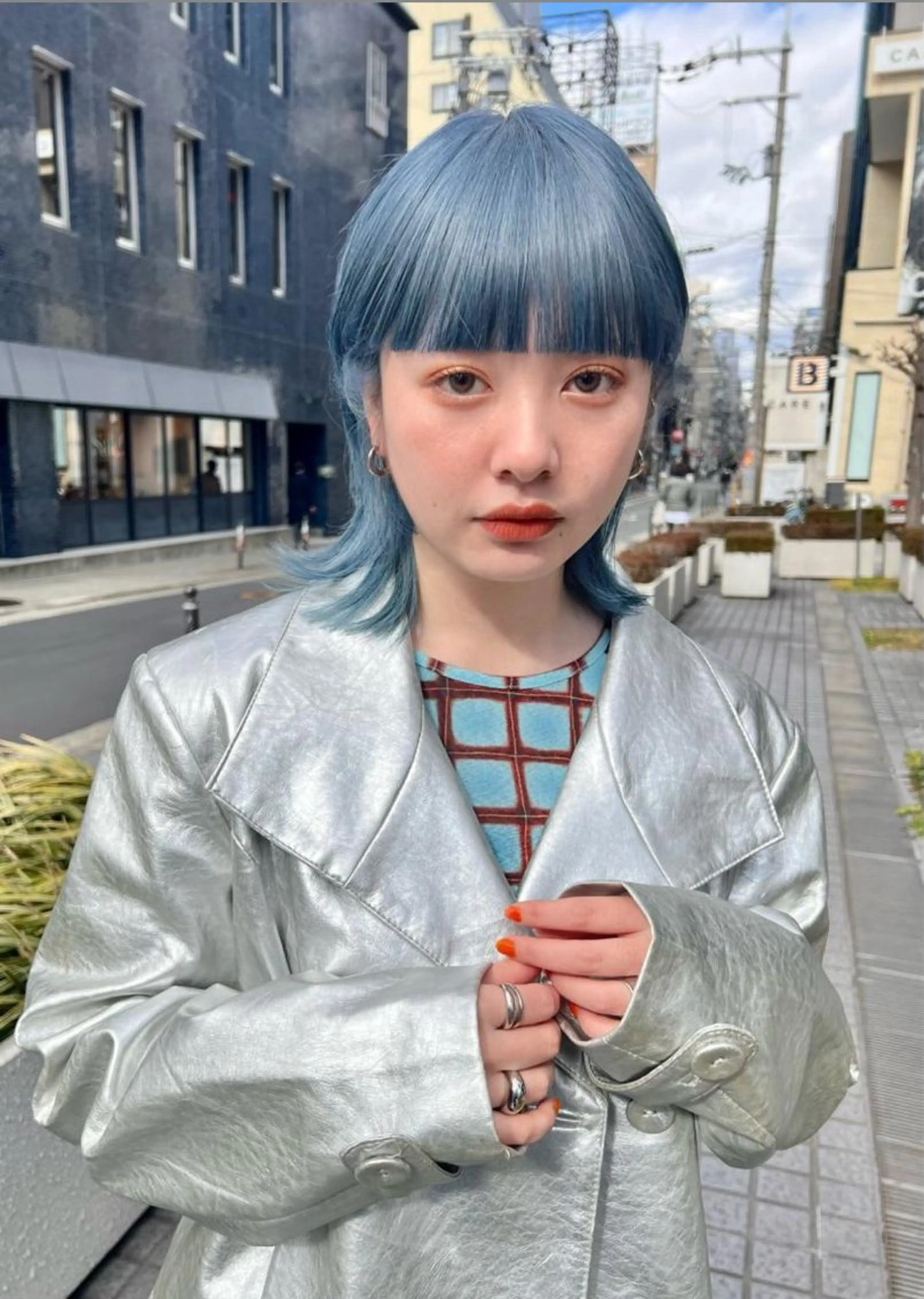 ミディアム カット ヘアカラー トリートメント L STUDIO所属・ハイトーン/ブリーチ 🧁soraのヘアスタイル