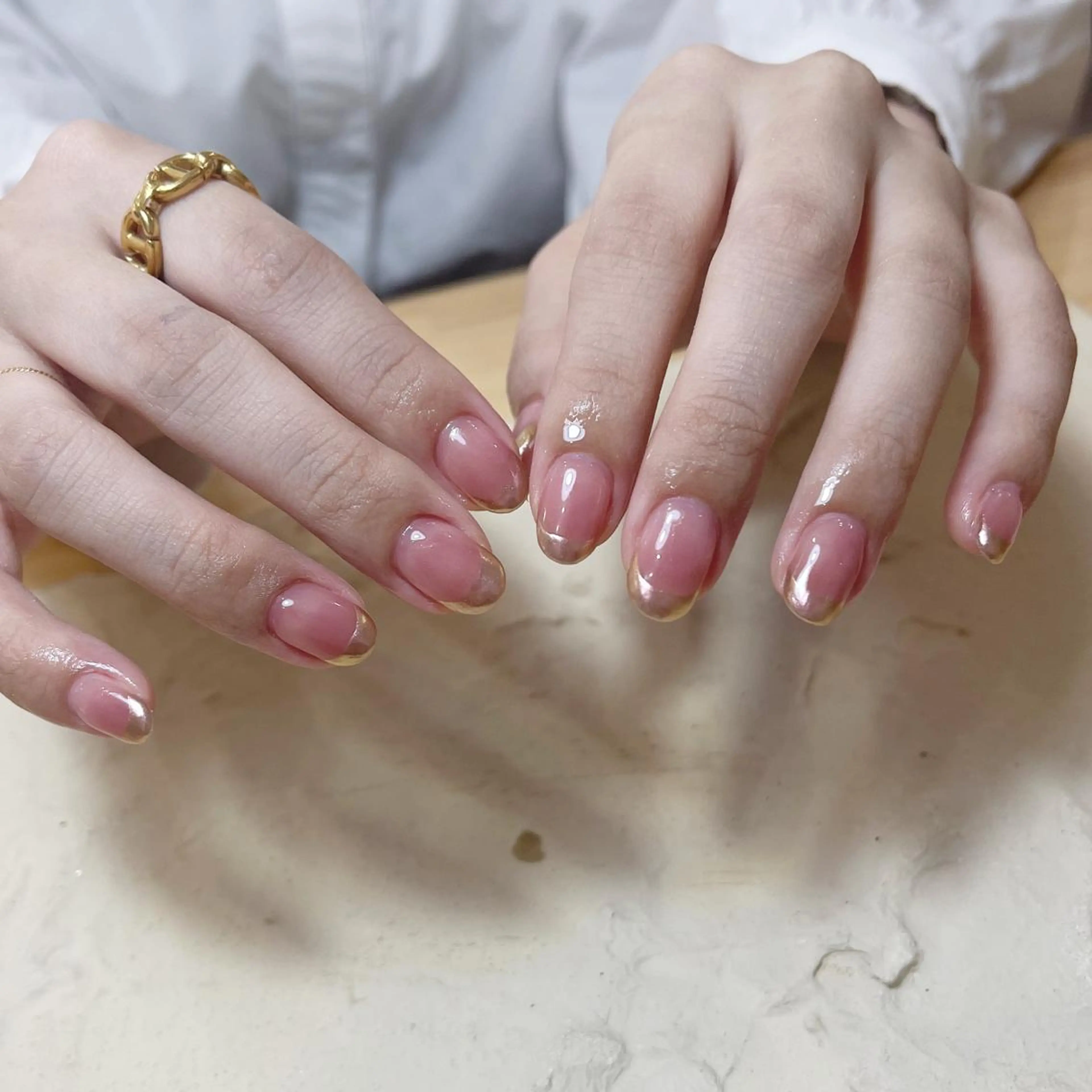 ネイル フレンチネイル ミラーネイル musee art所属・Musee art 亀戸店のネイルデザイン