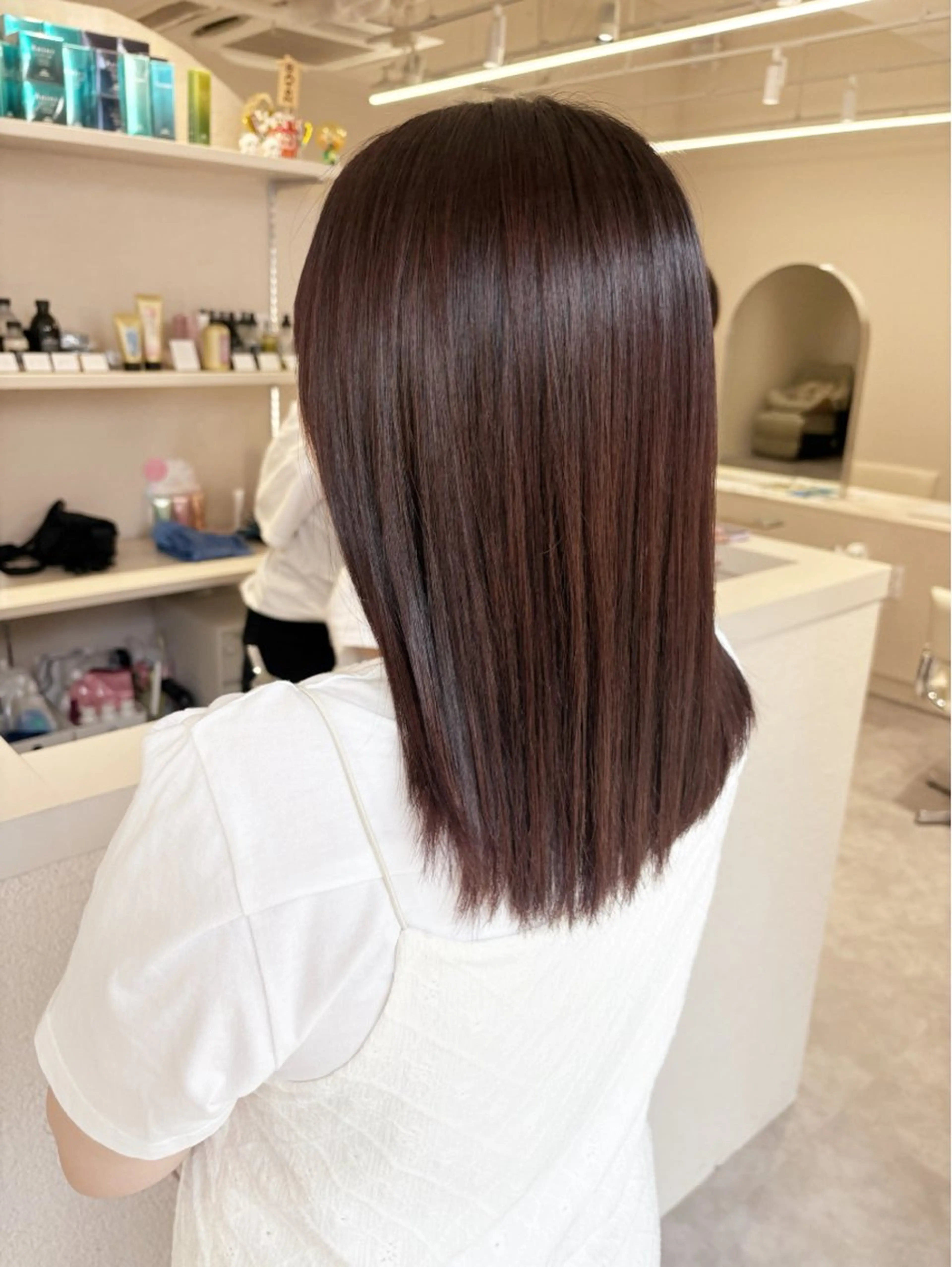 ミディアム カラー パーマ カット 縮毛矯正 増渕 駿介のヘアスタイル