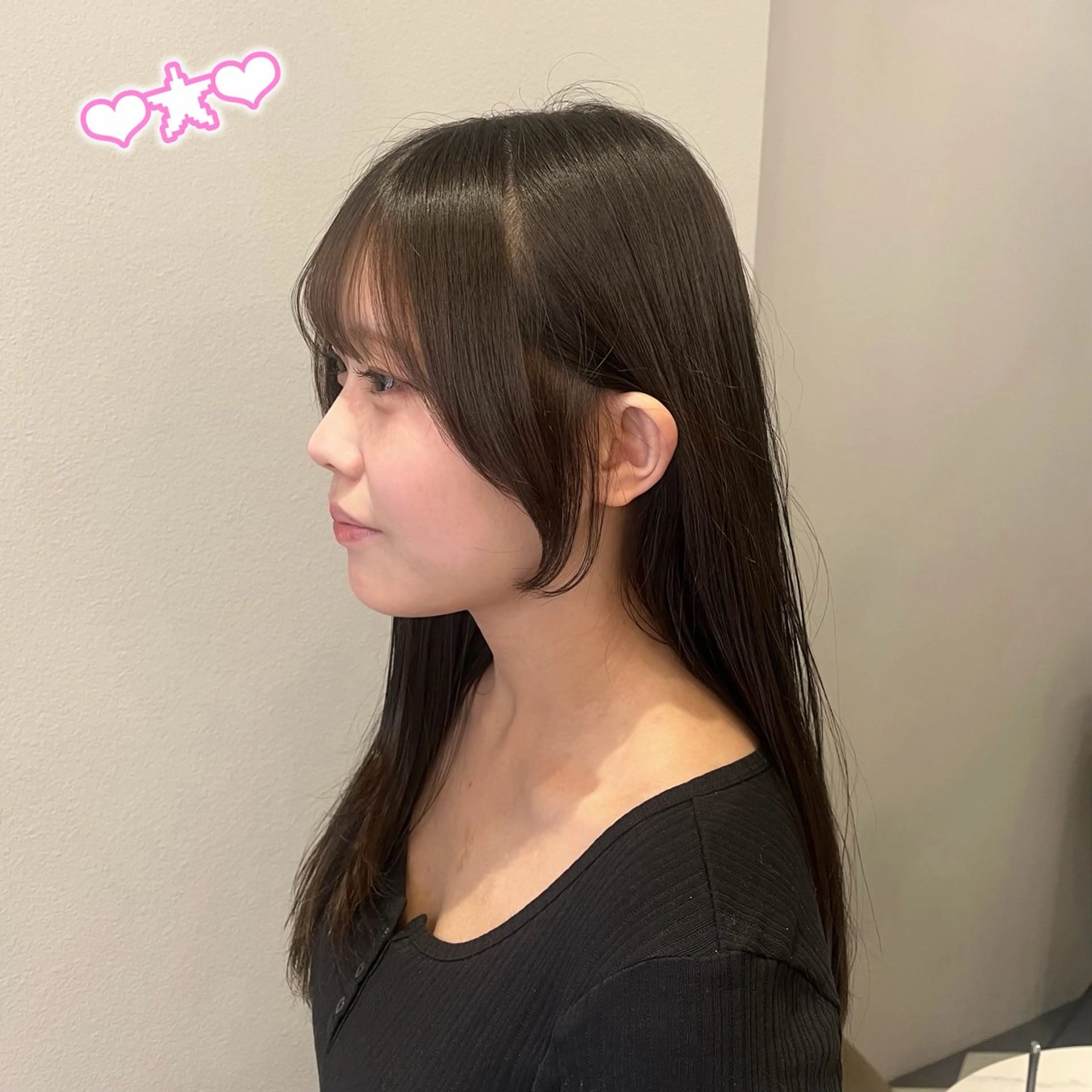 ロング 顔周りカット カット 顔周り/暖色 /ヘアメ/あつはのヘアスタイル