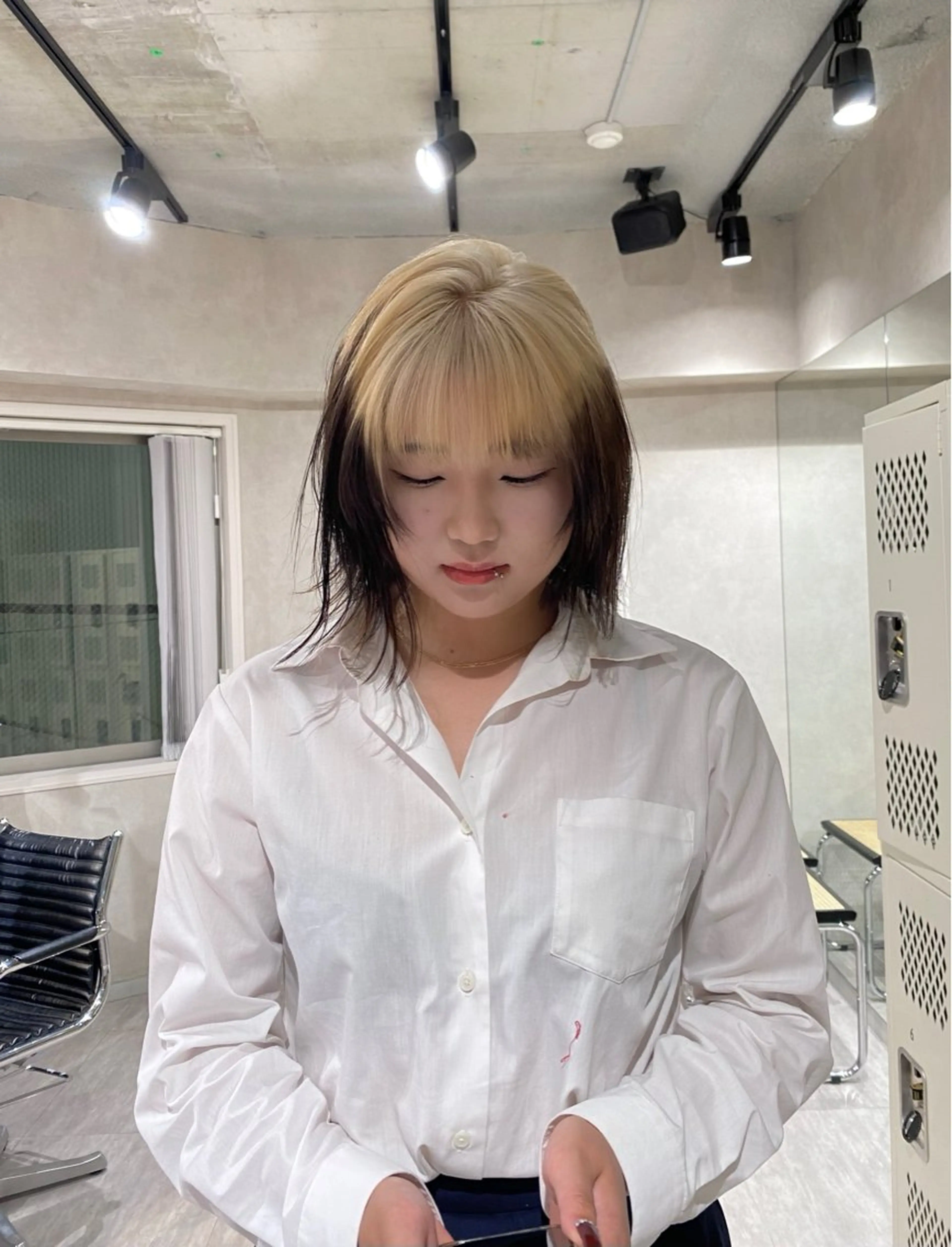 ミディアム カラー カット ヘアカラー トリートメント ダブルカラー ブリーチ/kaitoのヘアスタイル