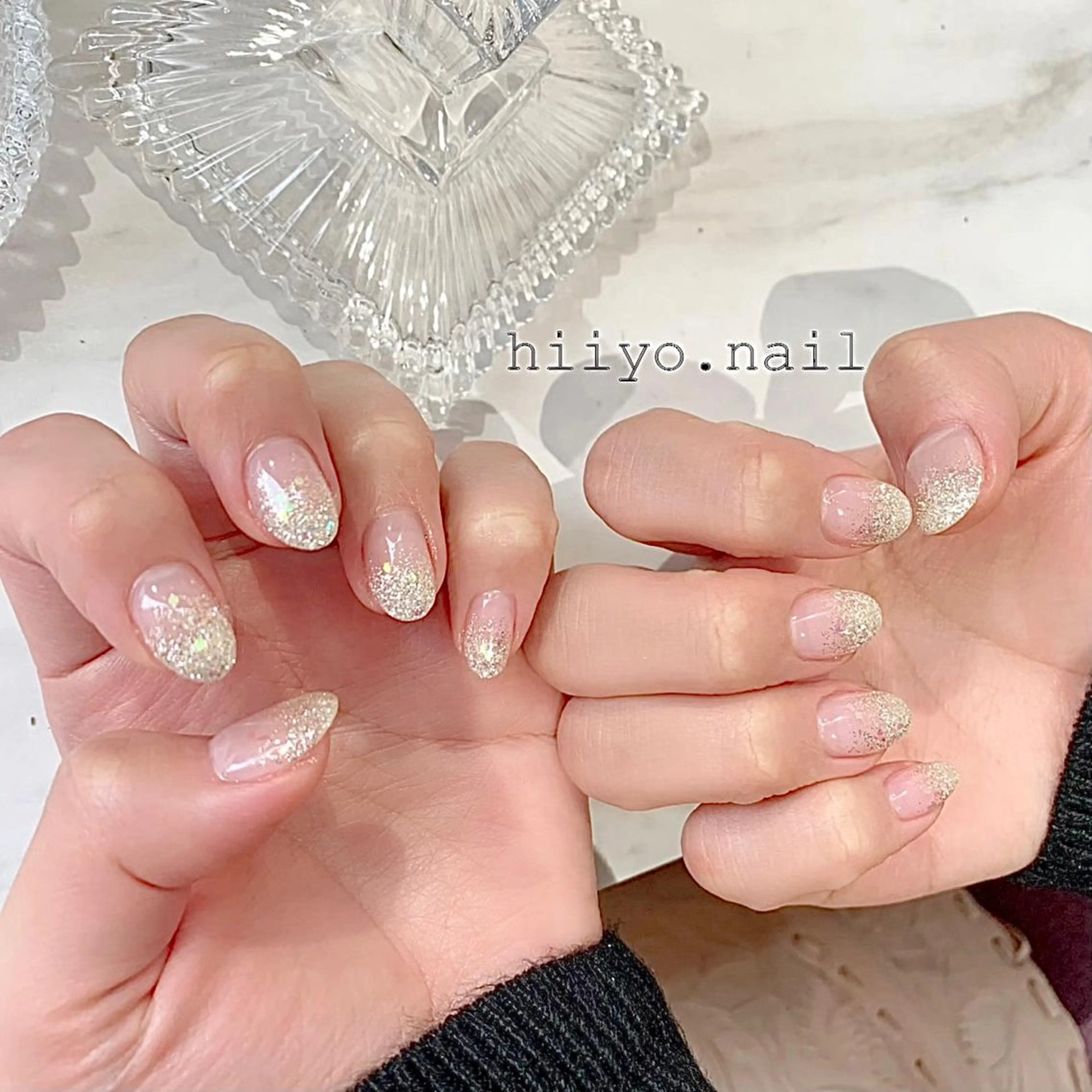 ネイル グラデーション ラメ(グリッター) ラメグラデーション ハンドネイル hiyo🫧ネイル /渋谷💍🎀のネイルデザイン