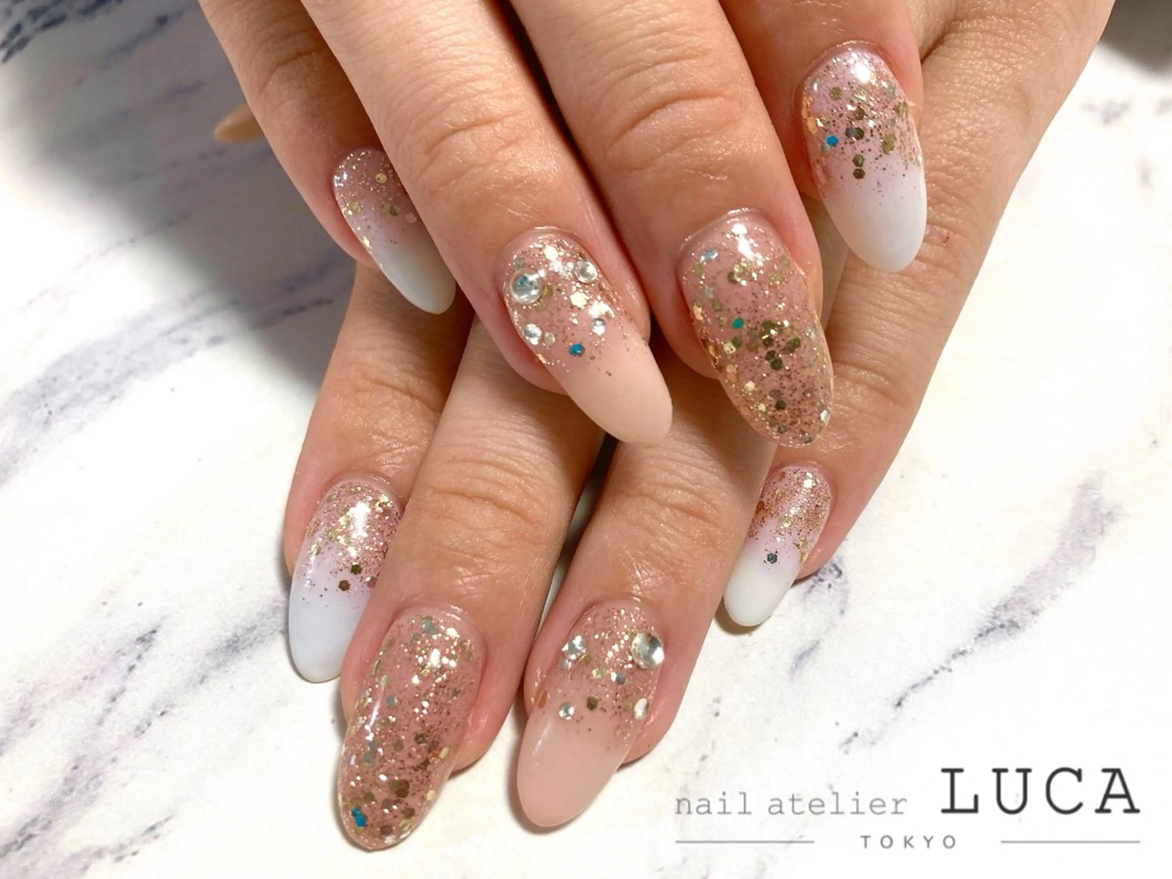 ネイル フレンチネイル ジェルネイル パラジェル ネイルアトリエルカ 落合のネイルデザイン