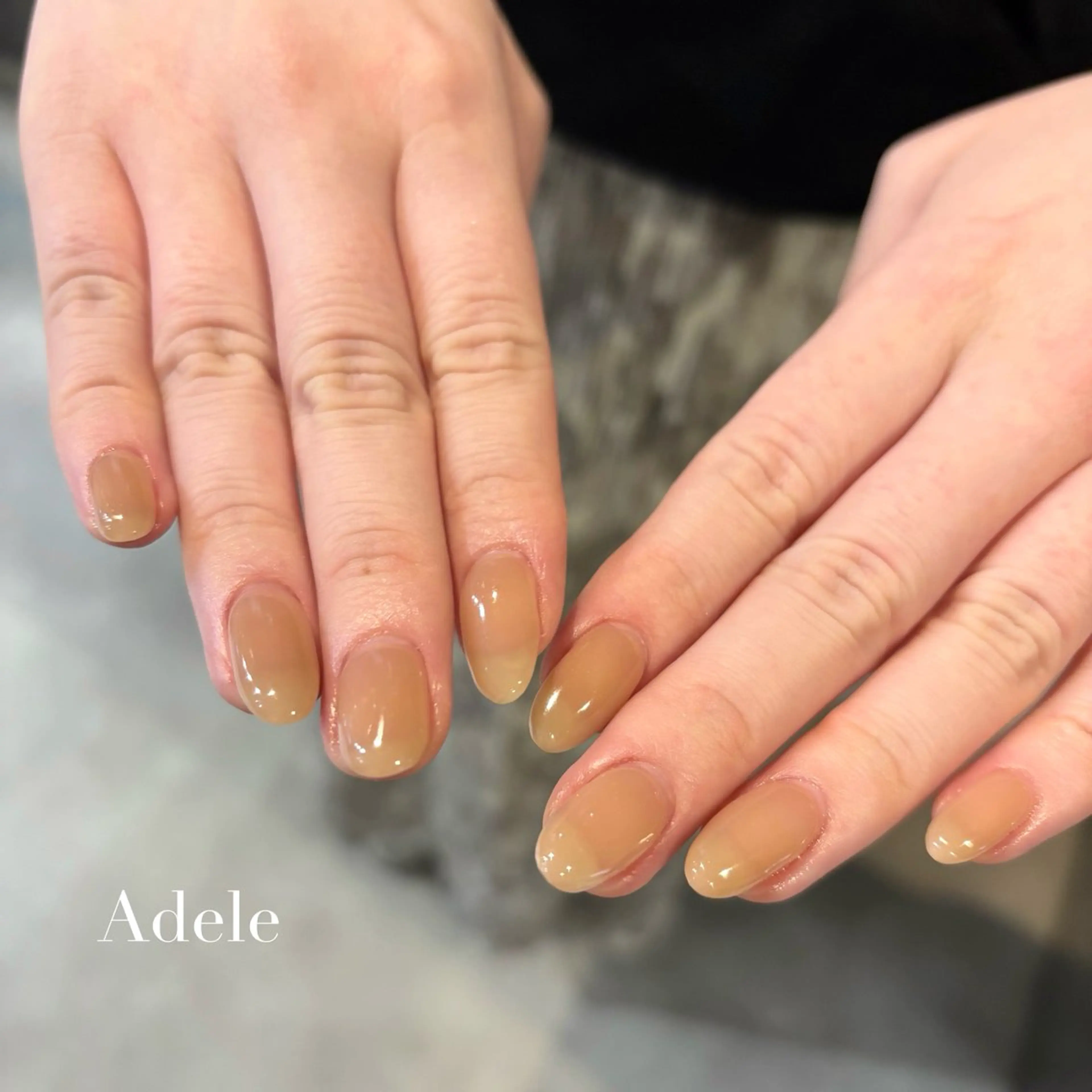 ネイル ラメ(グリッター) ワンカラーネイル ハンドネイル Adele saraのネイルデザイン