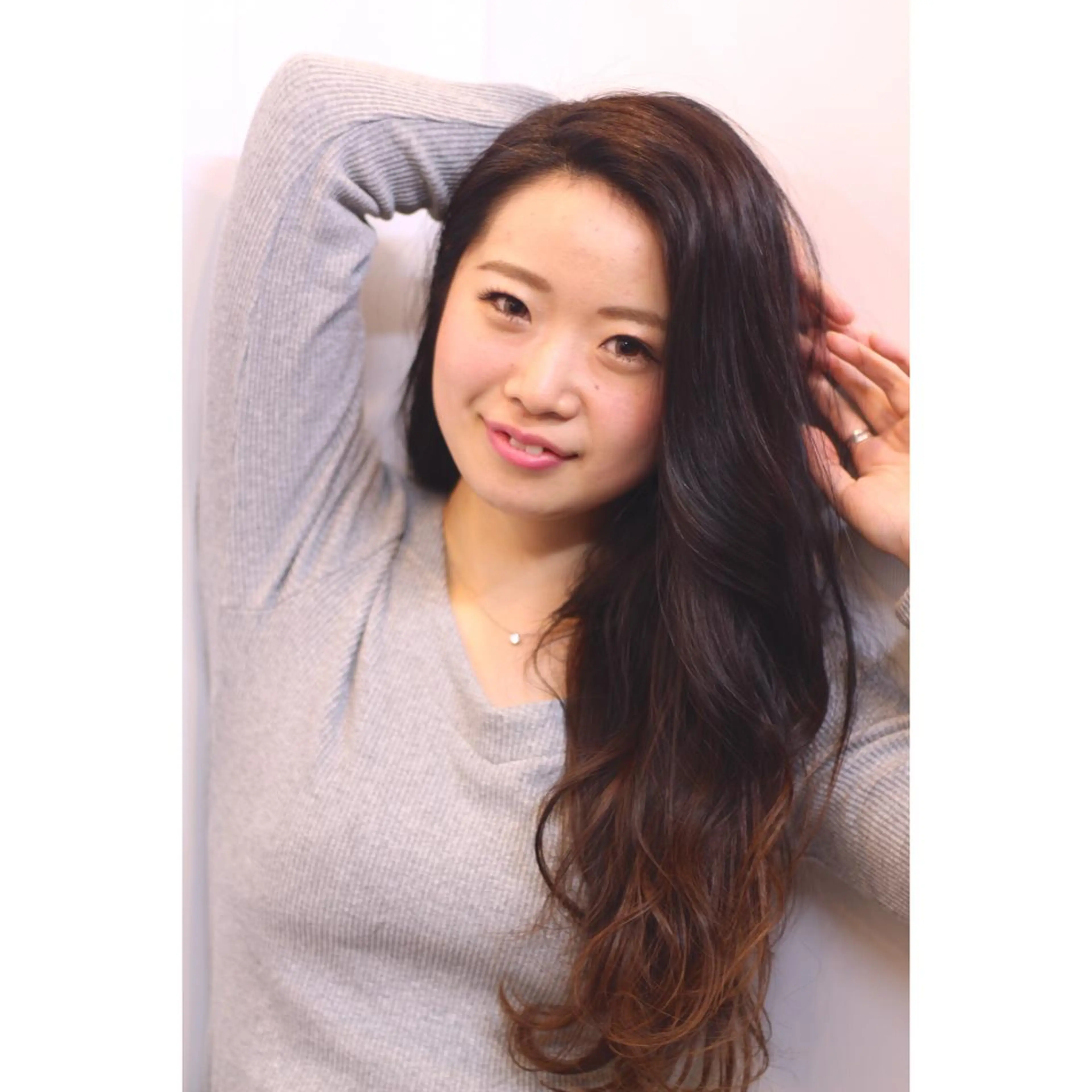 ロング カラー パーマ ブラウンカラー グラデーションカラー toi【トワ】所属・安達 俊亮のヘアスタイル