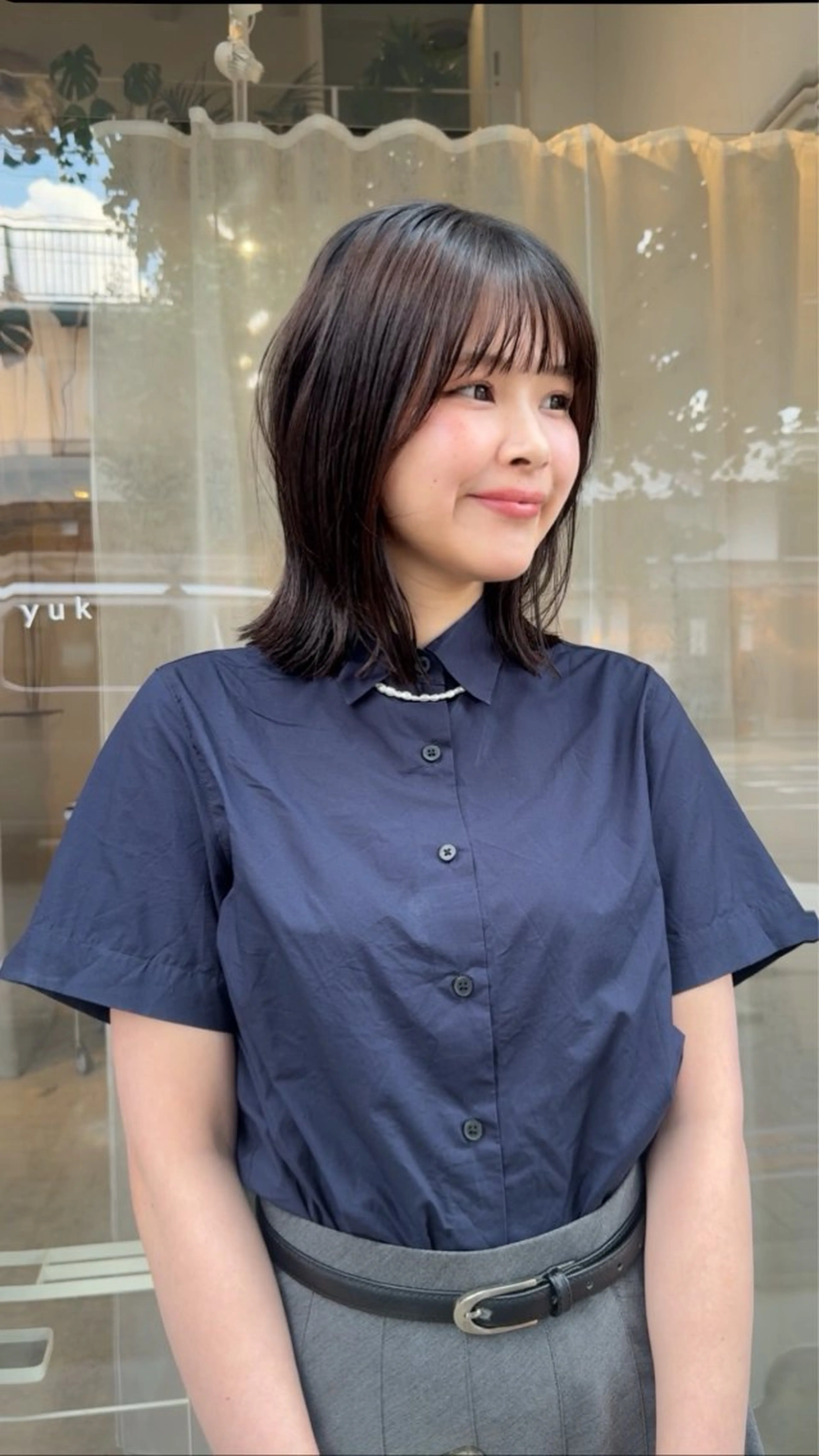 ミディアム ボブレイヤー ボブ レイヤーカット y u k hair salon所属・yuk💐 manakaのヘアスタイル