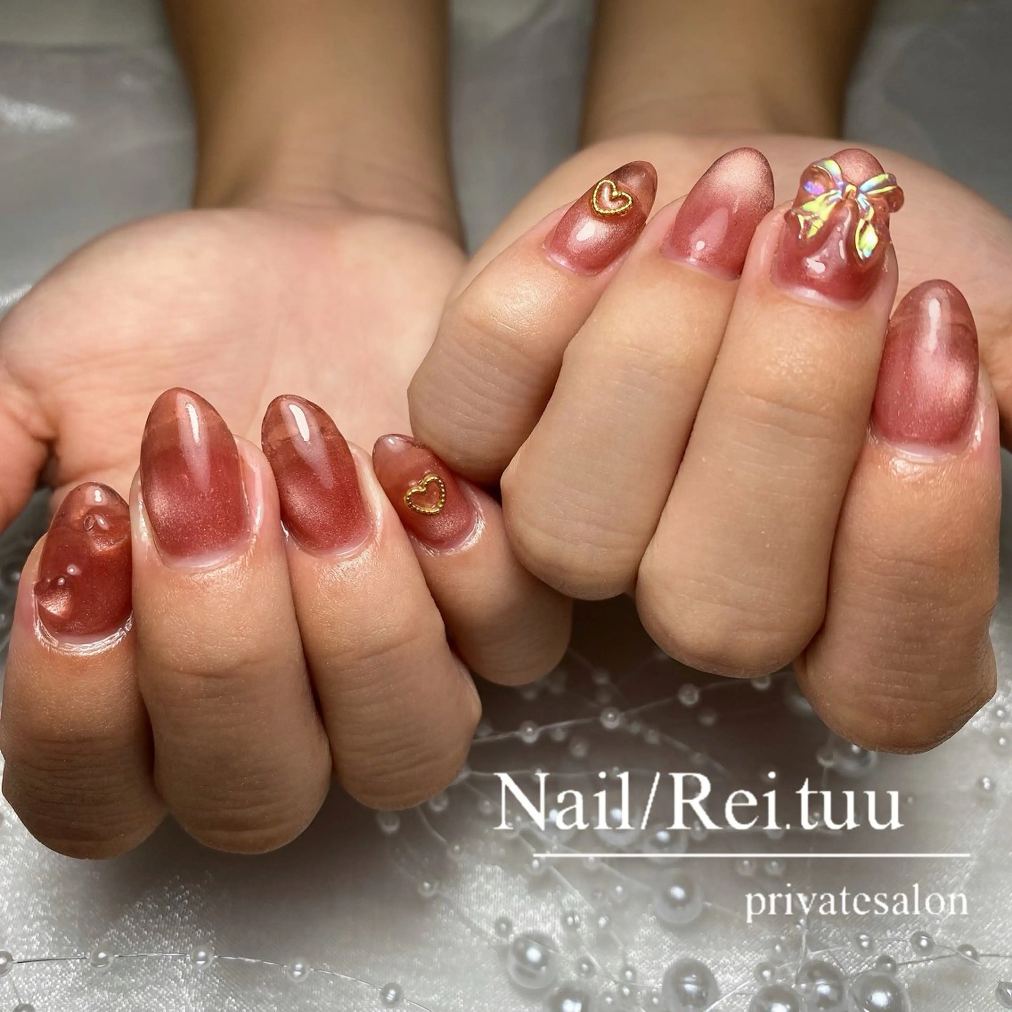 ネイル チークネイル フラッシュネイル フットネイル フレンチネイル グラデーション ハンドネイル Nailsalon / Rei.tuuのネイルデザイン
