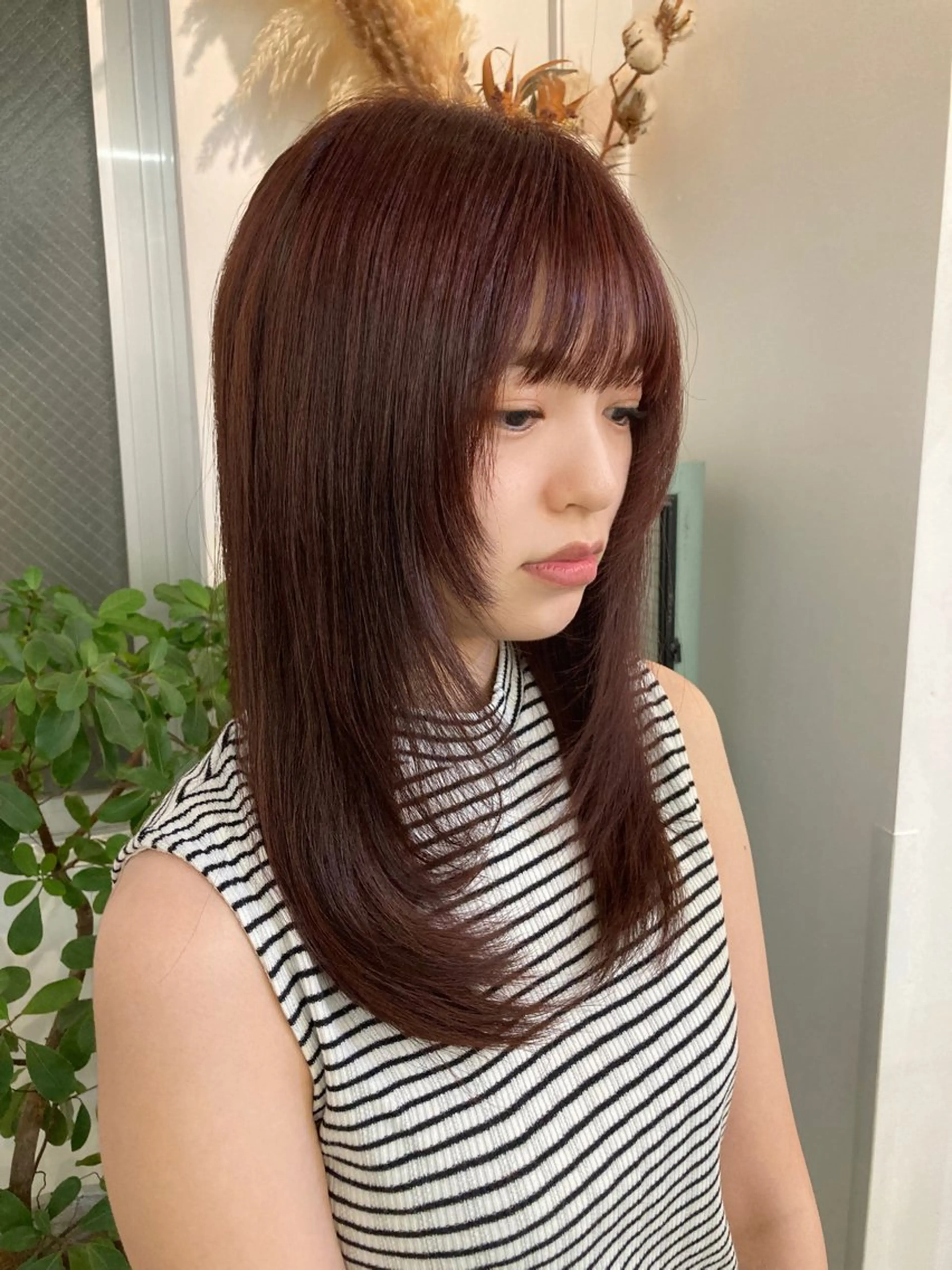 カラー ブラウンカラー ピンクカラー カット WAWA miu🌷のヘアスタイル