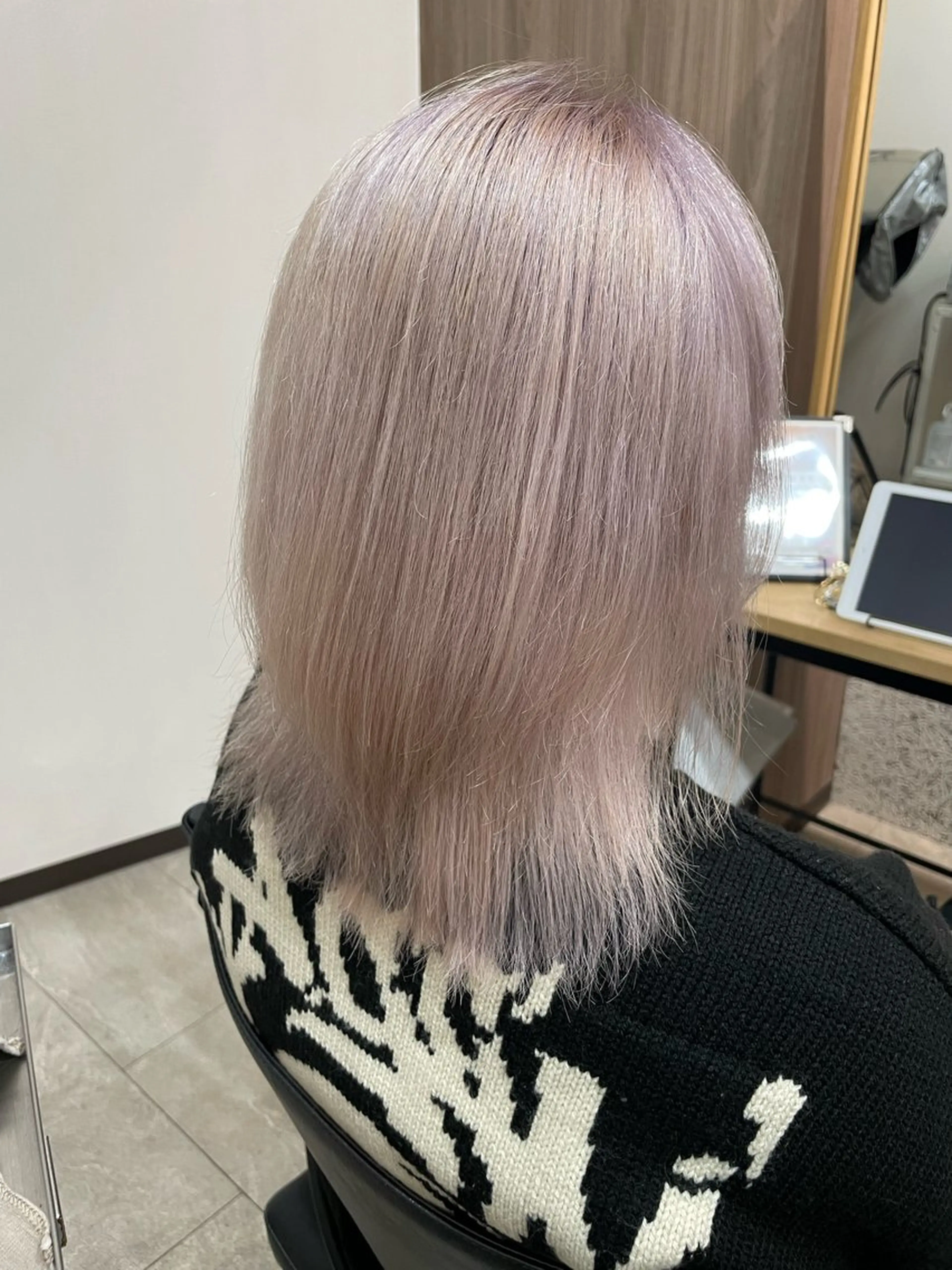 ミディアム ヘアカラー 浅川恵太/縮毛矯正 /ブリーチ縮毛矯正のヘアスタイル