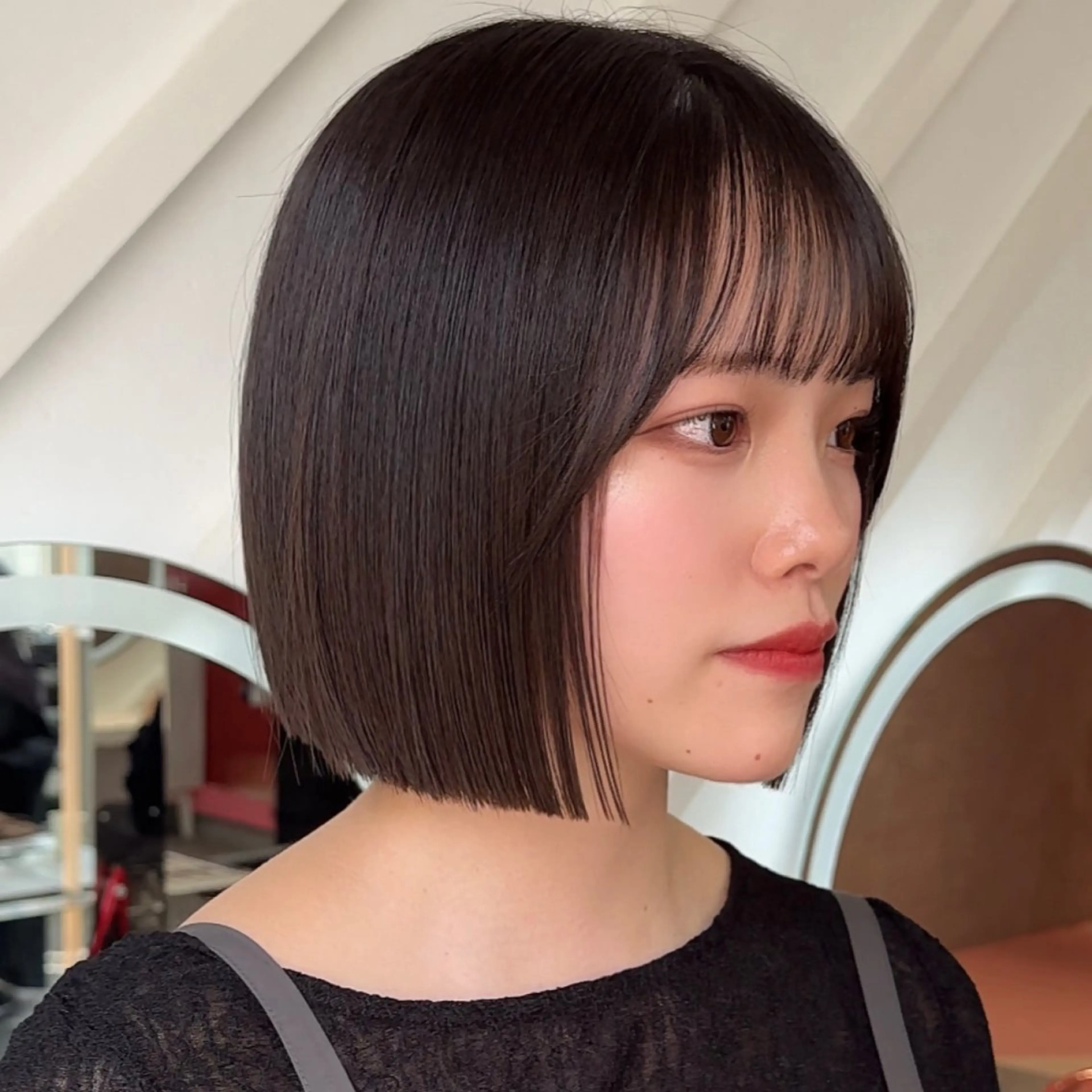 ショート カット ヘアカラー トリートメント 原宿/ボブ/髪質 改善/レイヤー/優希のヘアスタイル