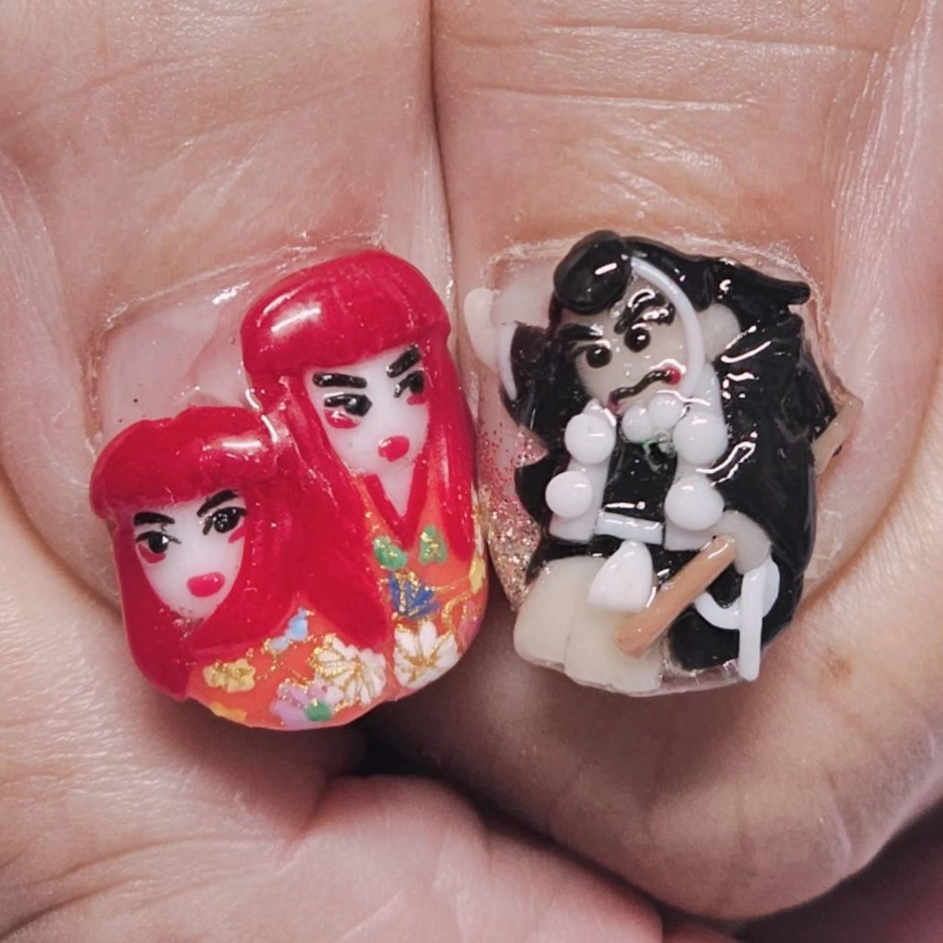 ネイル アートネイル グラデーション ラメ(グリッター) シルバー ハンドネイル よしだ ひろきのネイルデザイン