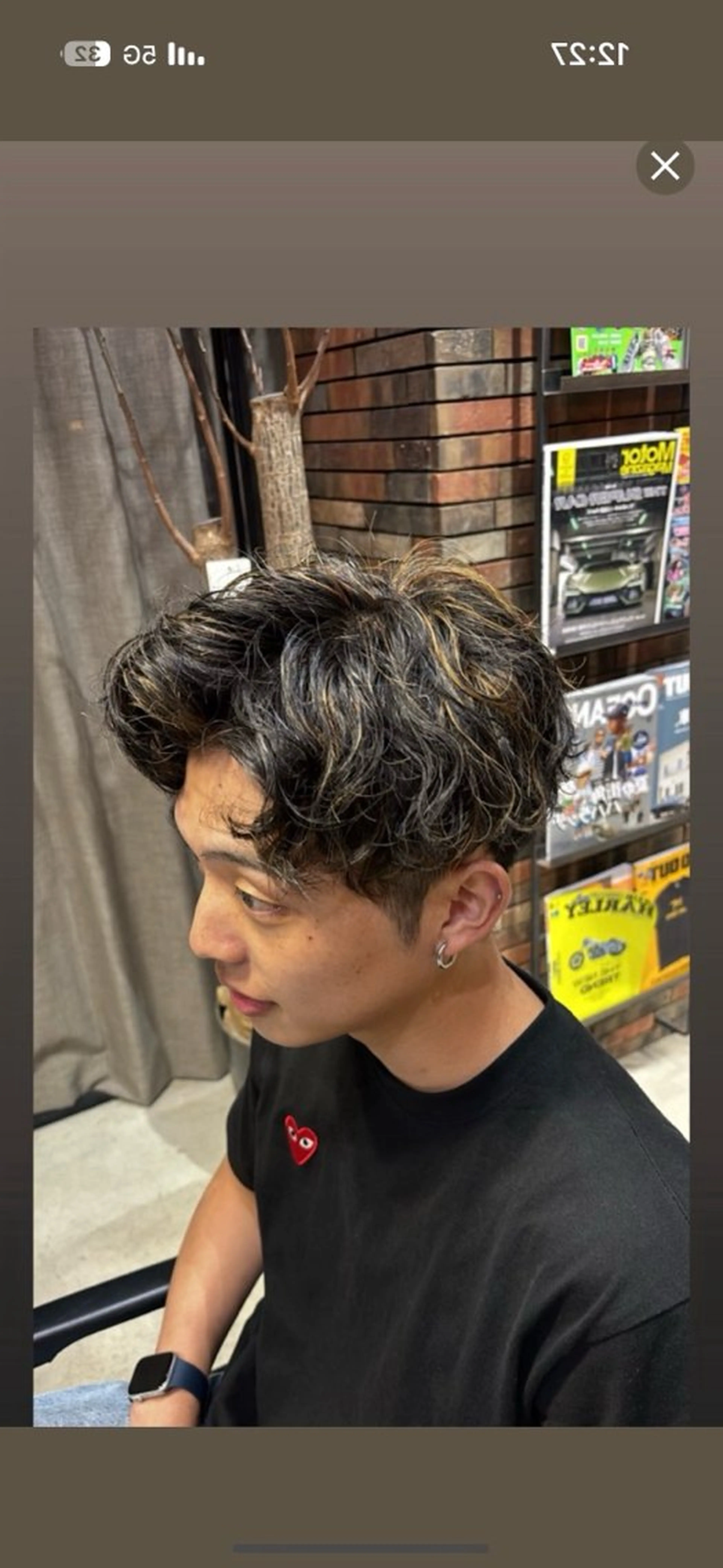 ショート カラー パーマ メンズ ツイストスパイラル/ 😈波巻き/いっさのヘアスタイル