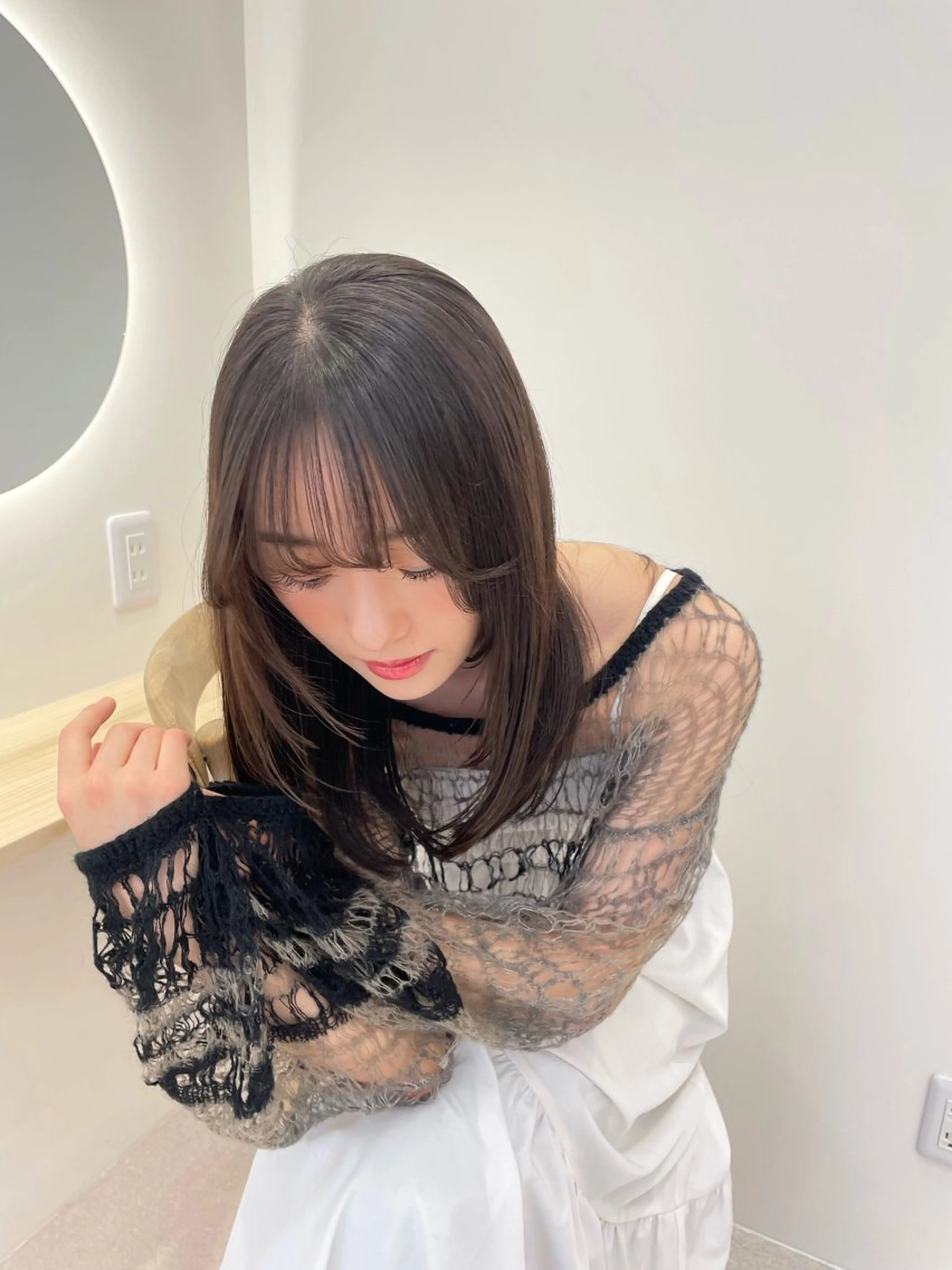 セミロング 透明感カラー 🩰あさのヘアスタイル