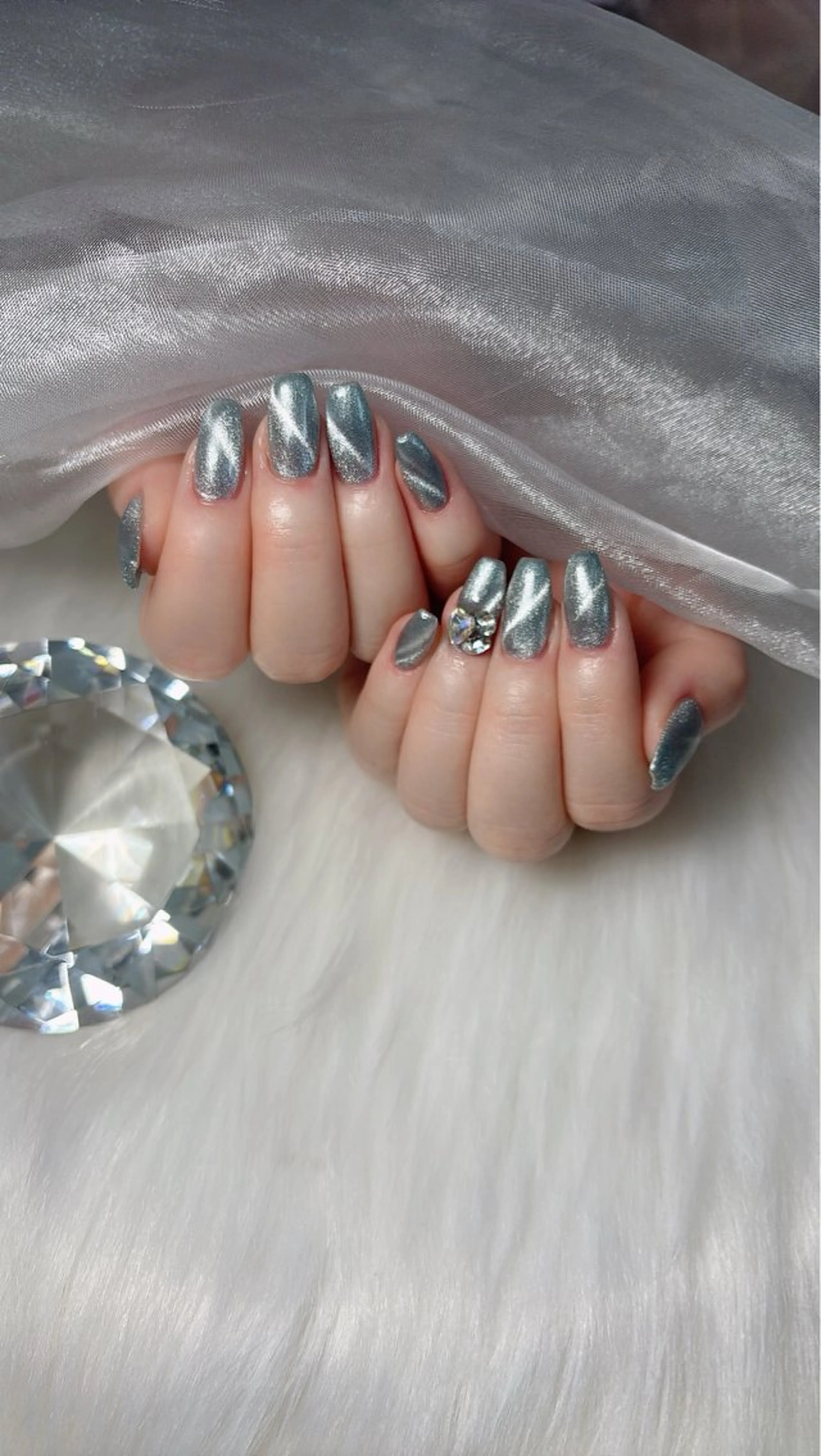 ネイル マグネットネイル ハンドネイル salon de belnetta所属・kayo 💅のネイルデザイン