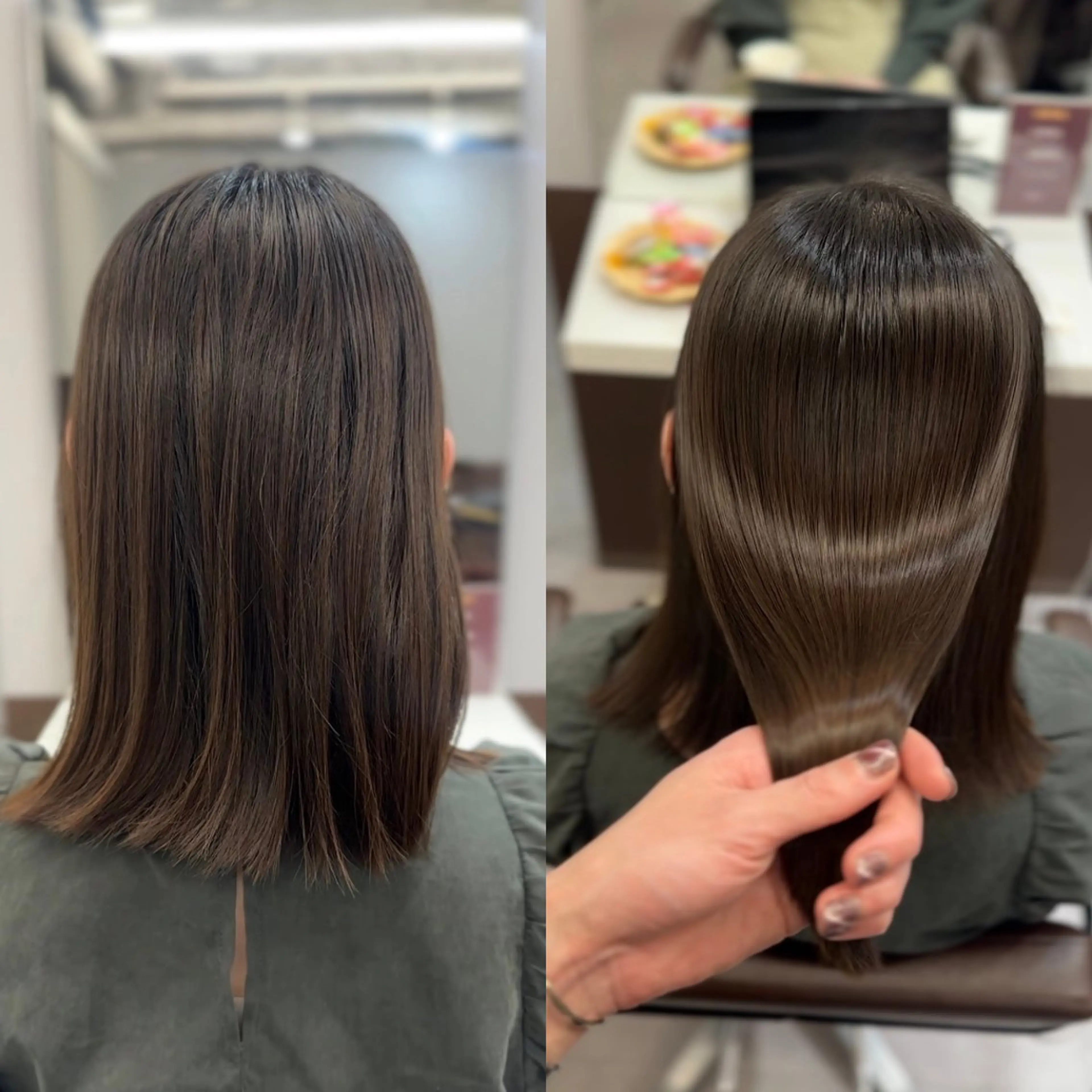 【韓国小顔レイヤー🇰🇷】顔まわりカット➕カラー➕6STEPトリートメントの写真