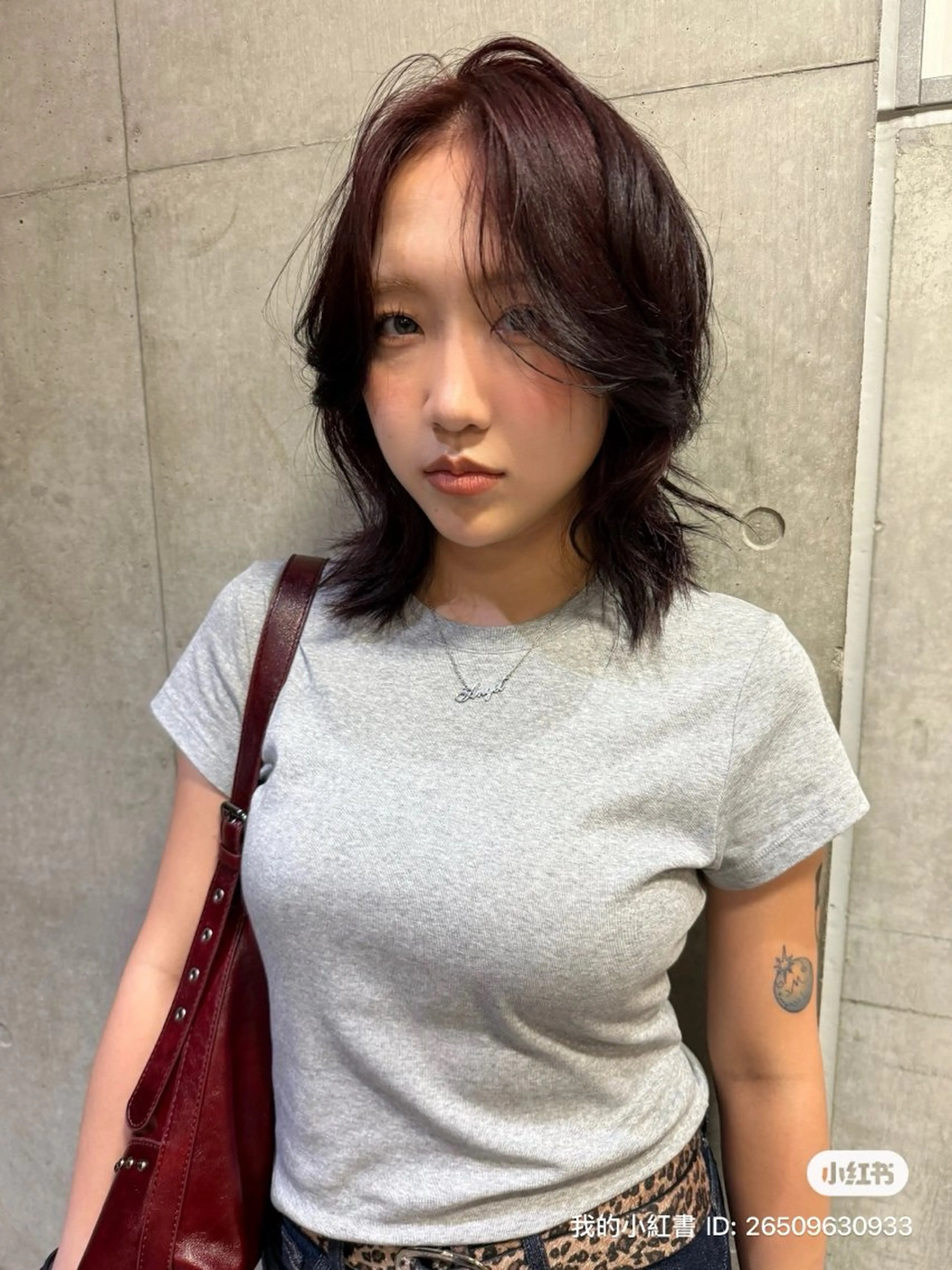 ミディアム レイヤーカット カット ヘアカラー トリートメント レイヤーカット\ウル フ　chinatsuのヘアスタイル