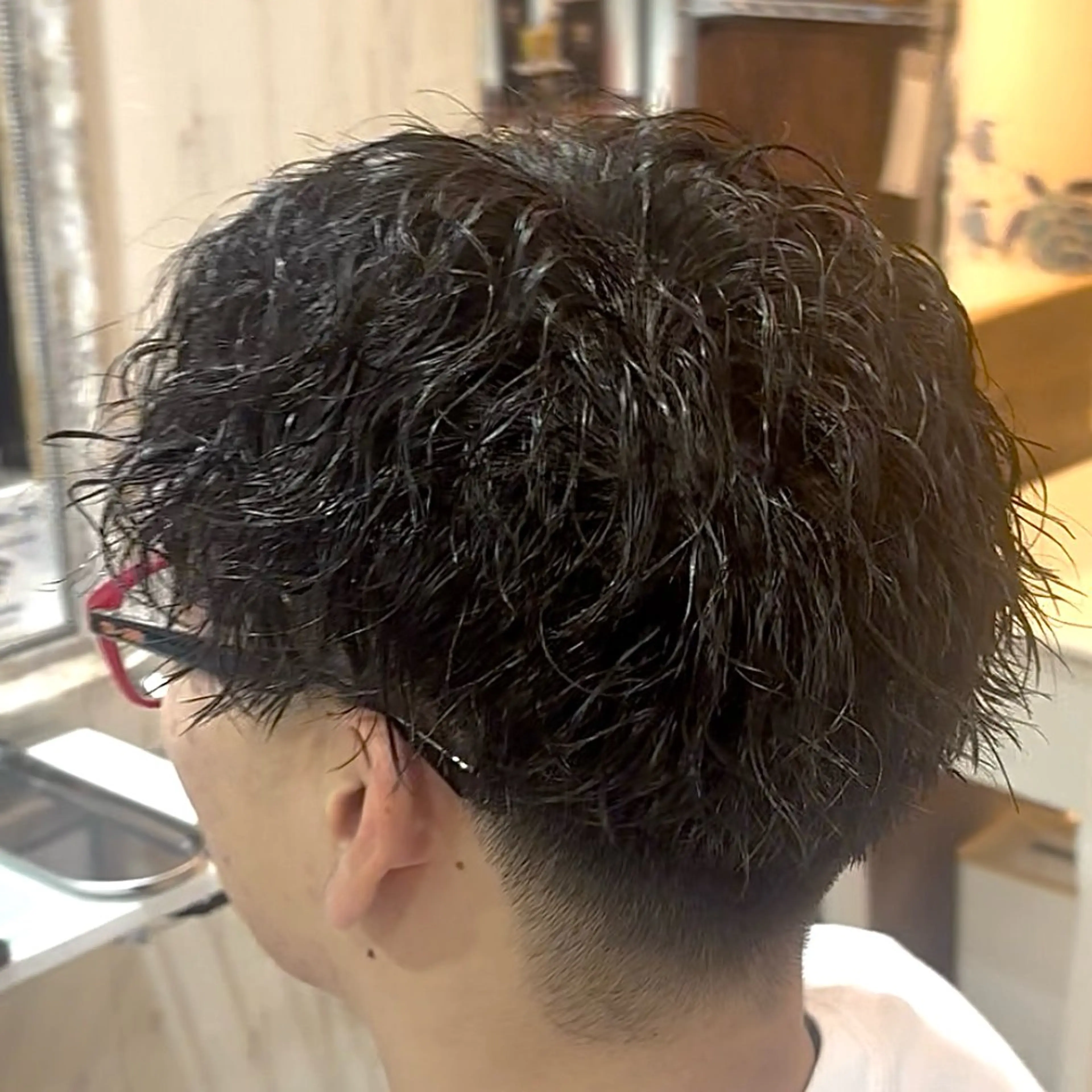 ショート パーマ メンズ カット パーマ 💥桜木町メンズ特化 💥ルキのヘアスタイル