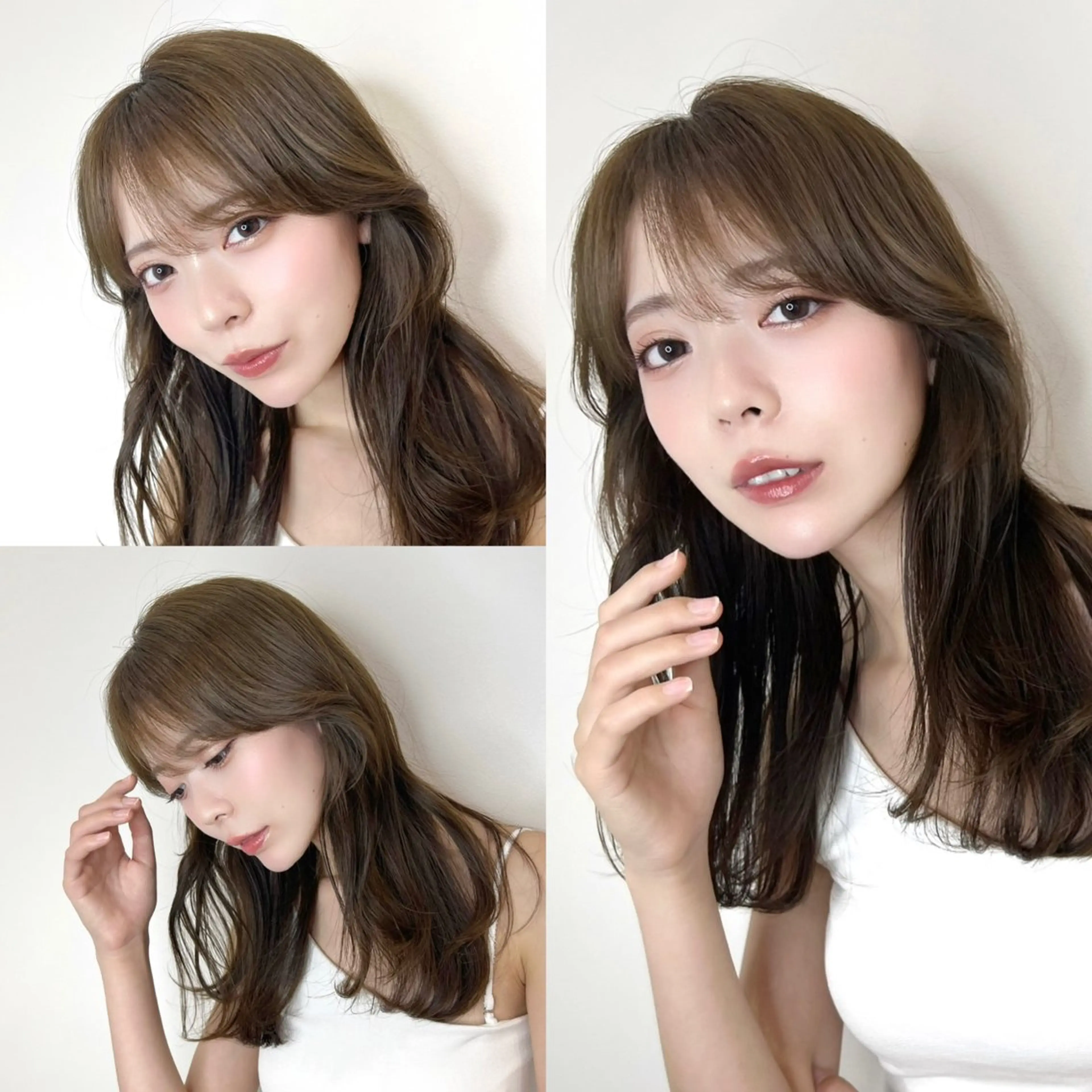 セミロング カラー ヘアアレンジ 韓国風ヘア 顔まわり職人🇰🇷 韓国ヘア/KAITOのヘアスタイル