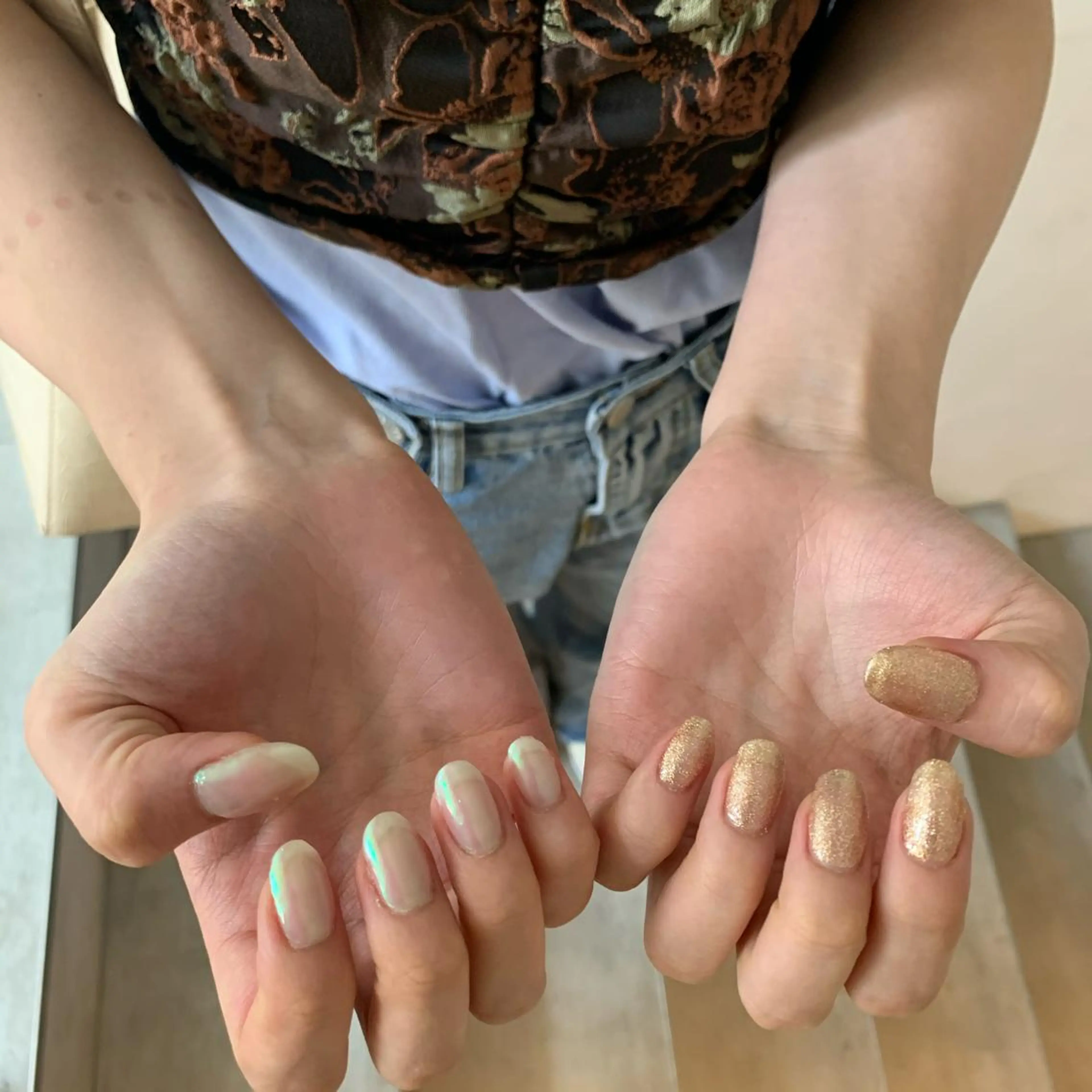 ネイル オーロラネイル ラメ(グリッター) ハンドネイル 【韓国ヘア・ネイル】 HINATA🍒のネイルデザイン