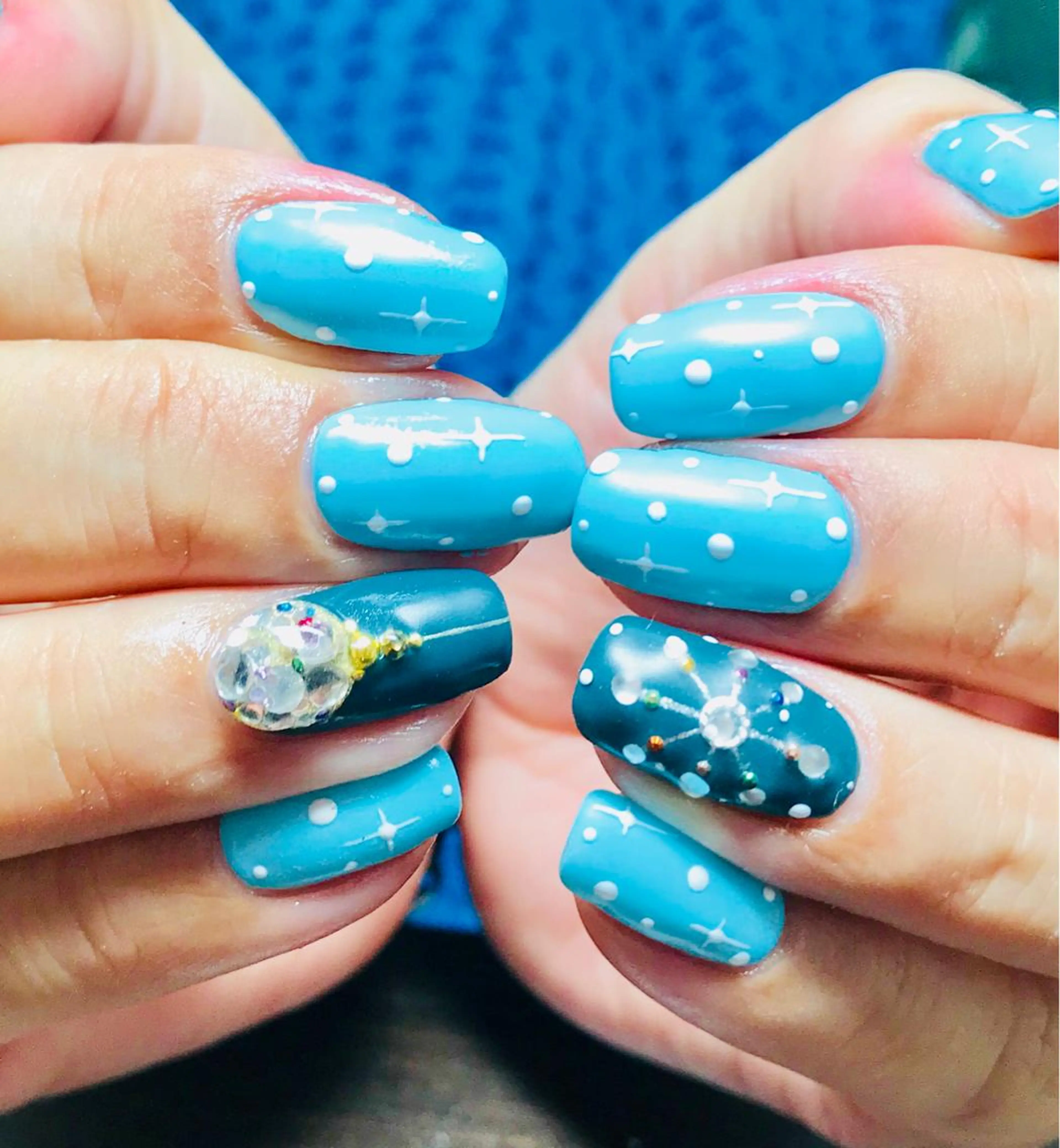 ミディアム ネイル マットネイル nail&eye Aoのマツエク・マツパデザイン