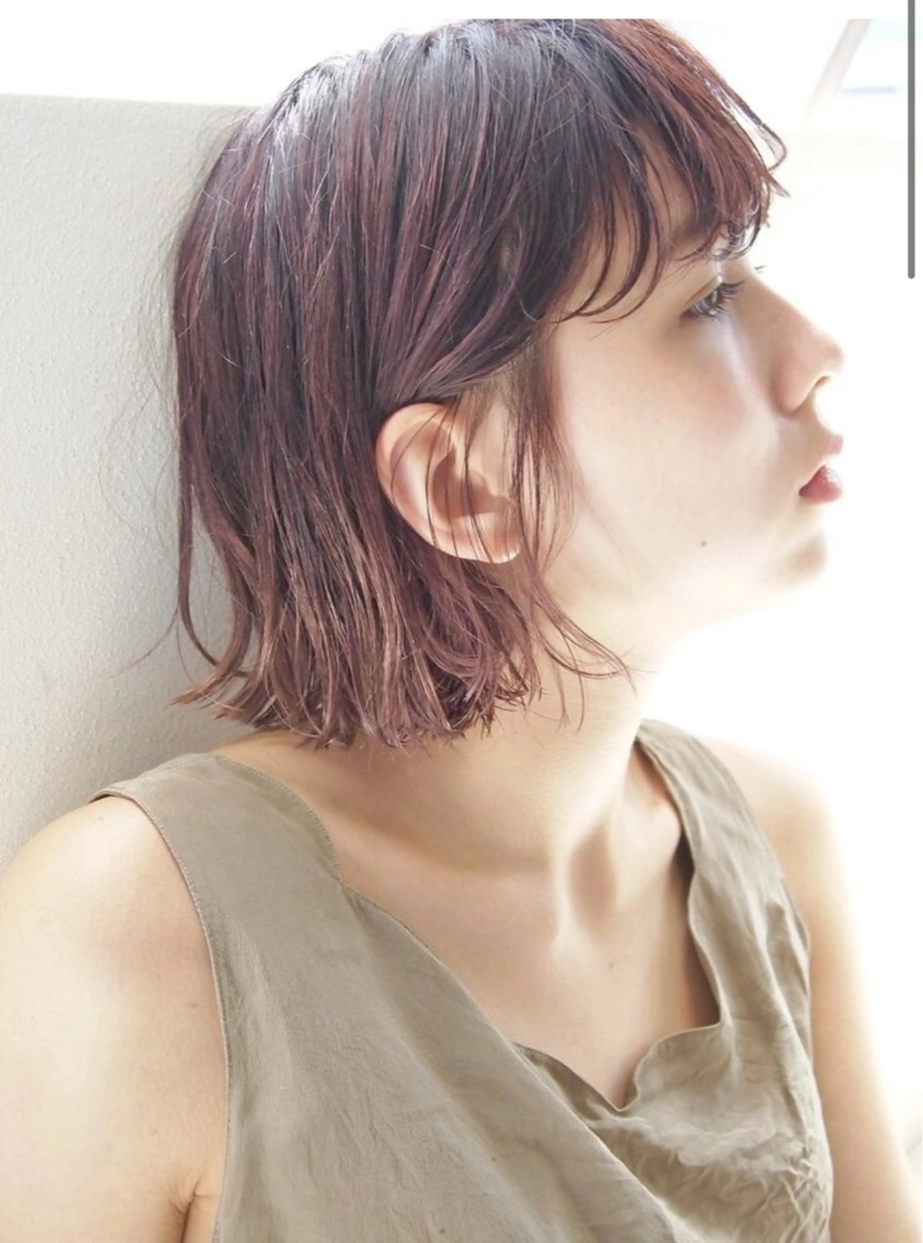 ショート カラー カット トリートメント kos所属・西室隆義 二子玉川/艶カラーのヘアスタイル