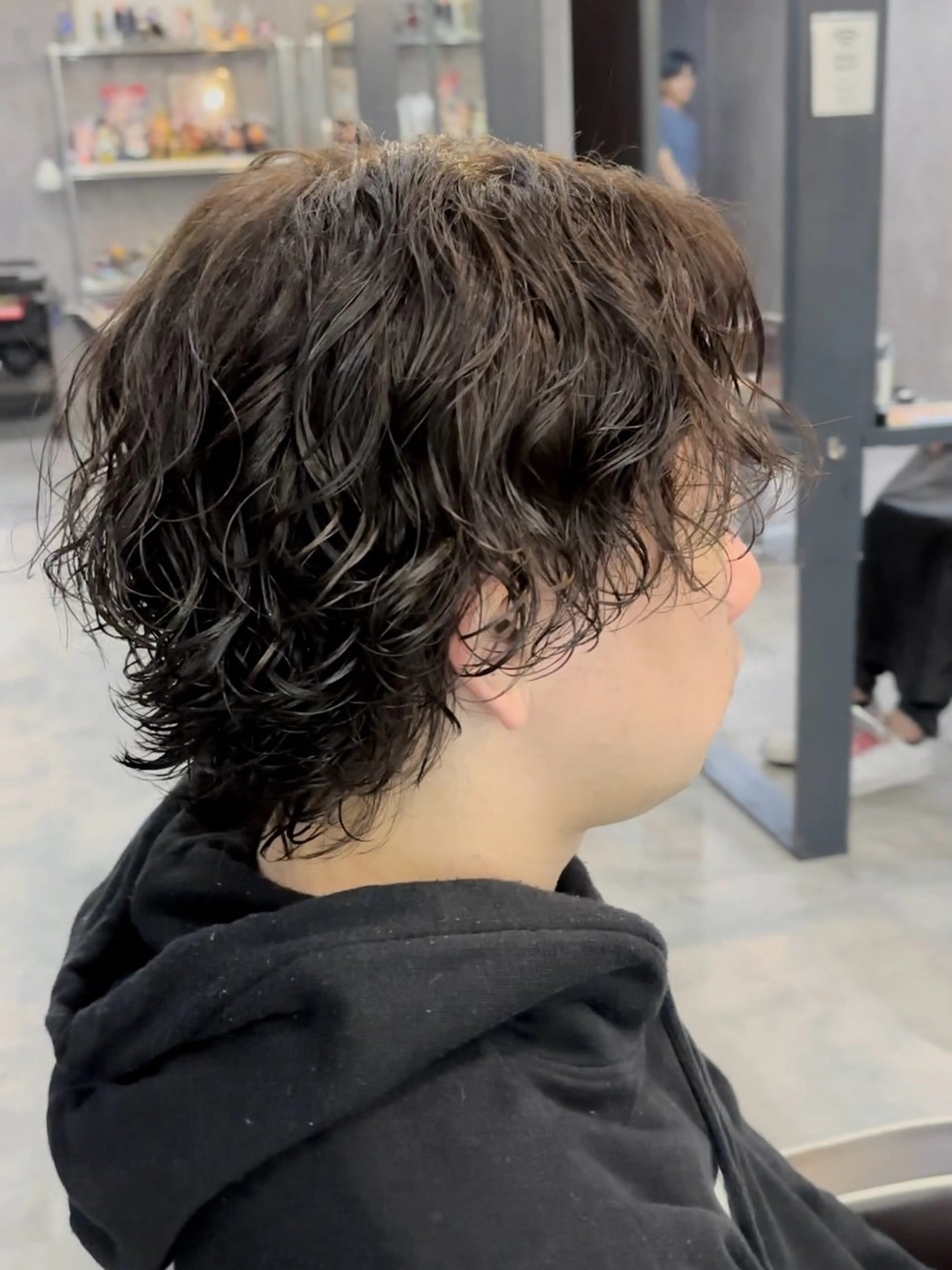 ミディアム パーマ メンズ カット パーマ シュンヤ🔥メンズ パーマ特化🔥新小岩のヘアスタイル