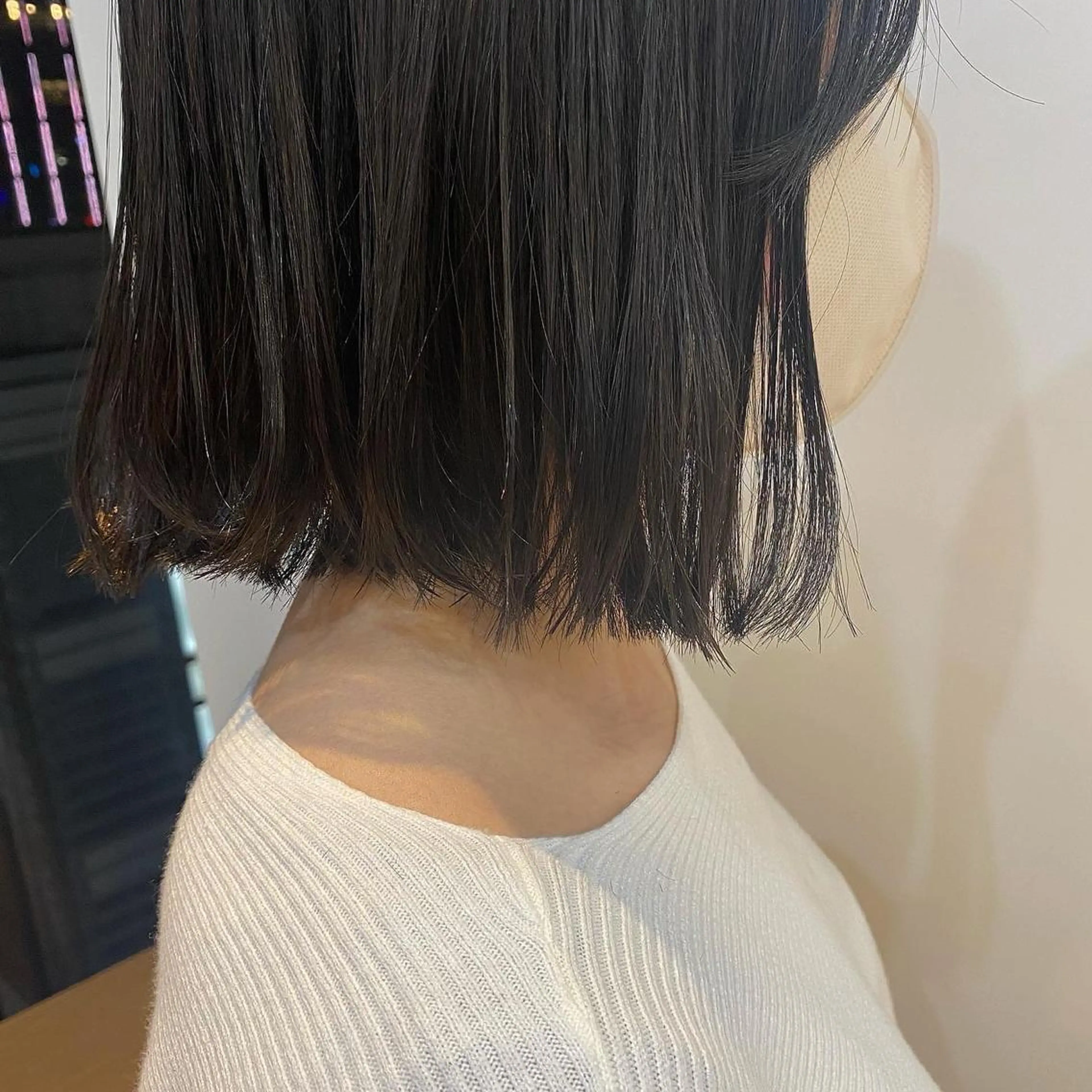 ショート カラー グレージュ ボブ あやめ【顔まわり/レ イヤー/柔らかカラ】のヘアスタイル