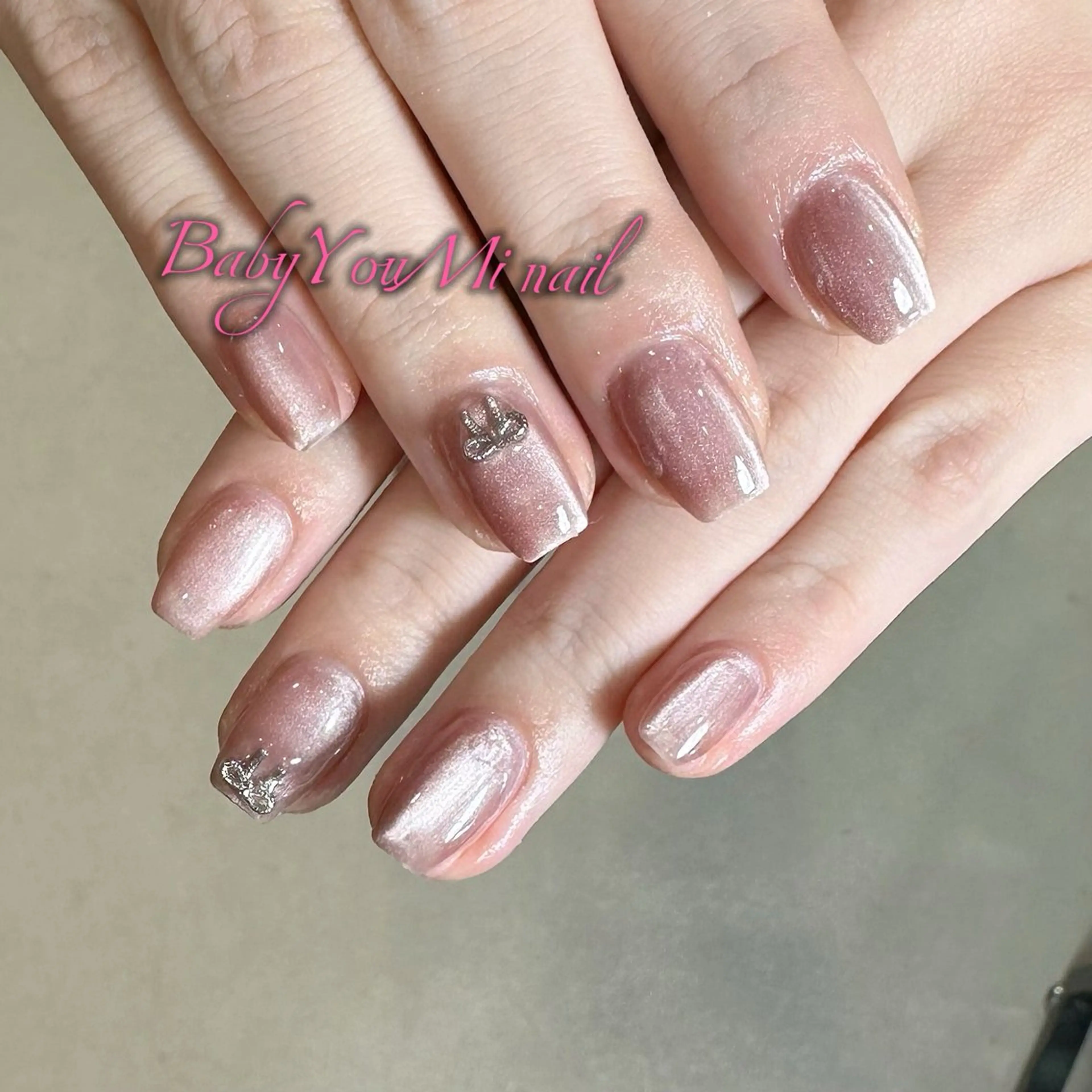 ネイル オーロラネイル 成人式 フットネイル フレンチネイル ジェルネイル ハンドネイル Oomiya 服部のネイルデザイン