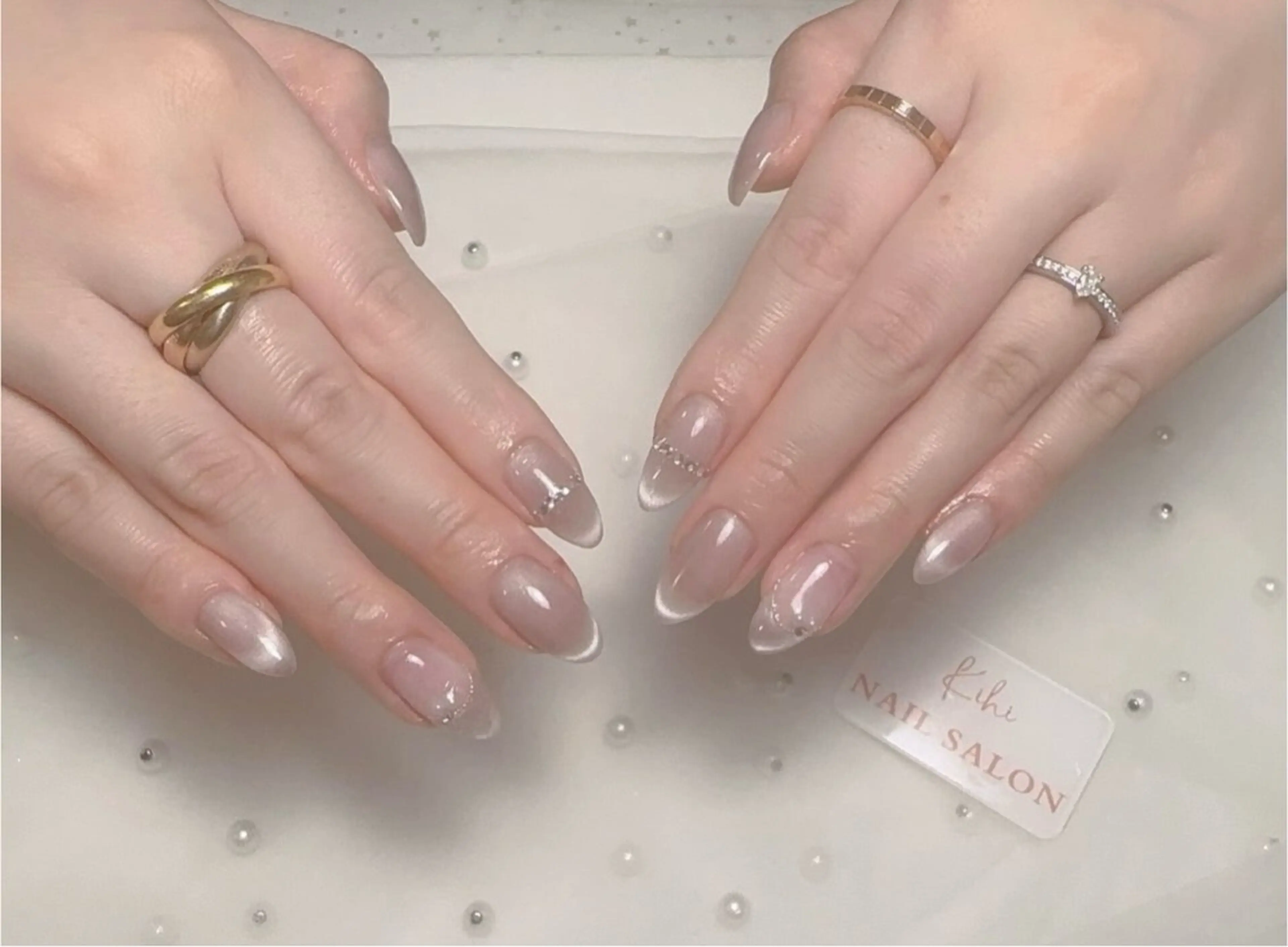 ネイル アートネイル フレンチネイル ジェルネイル グラデーション 韓国ネイル 久保田 マリコのネイルデザイン