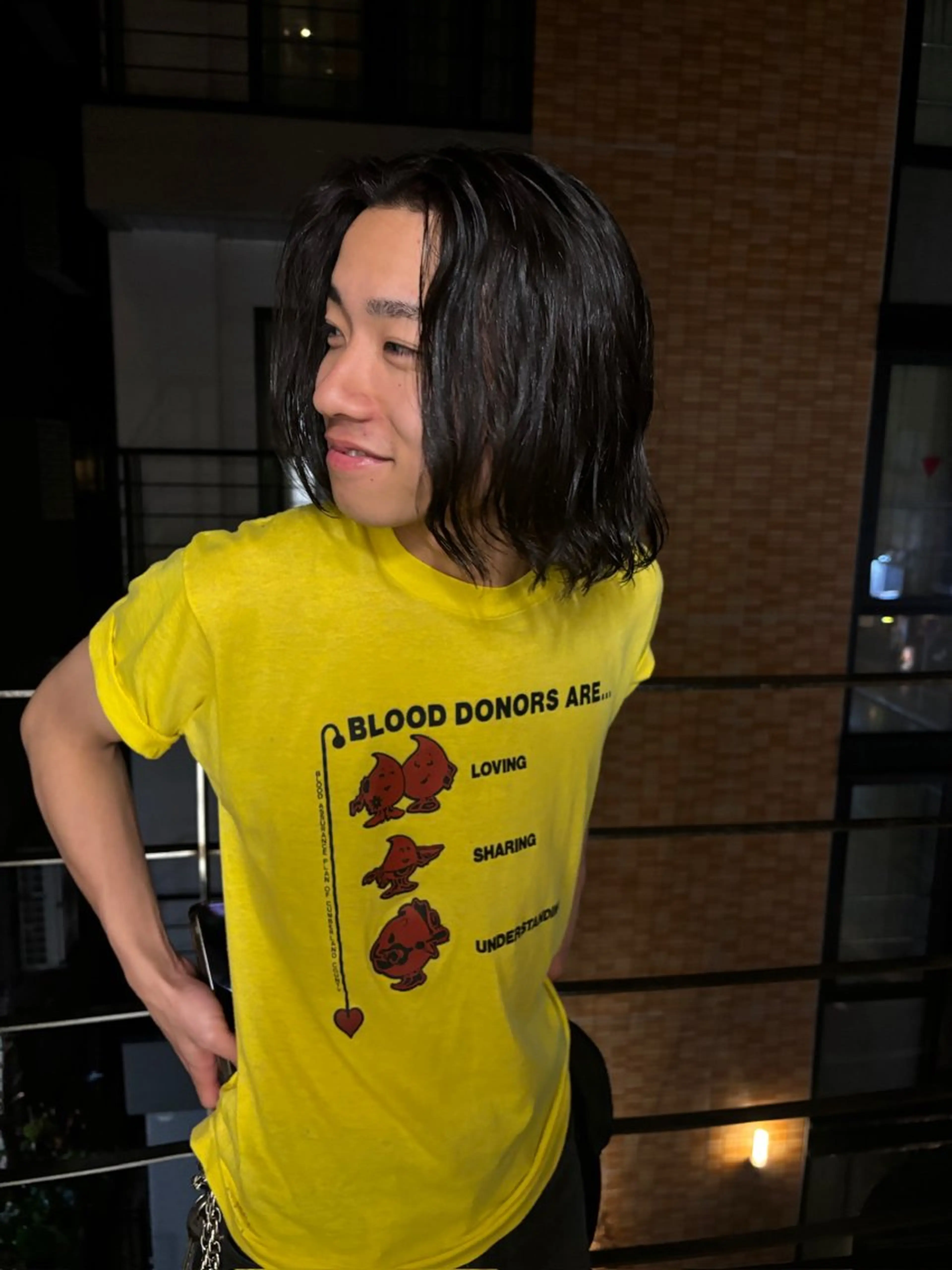 メンズ メンズパーマ 韓国ヘア/ブリーチ無 しWカラー/オリーブのヘアスタイル