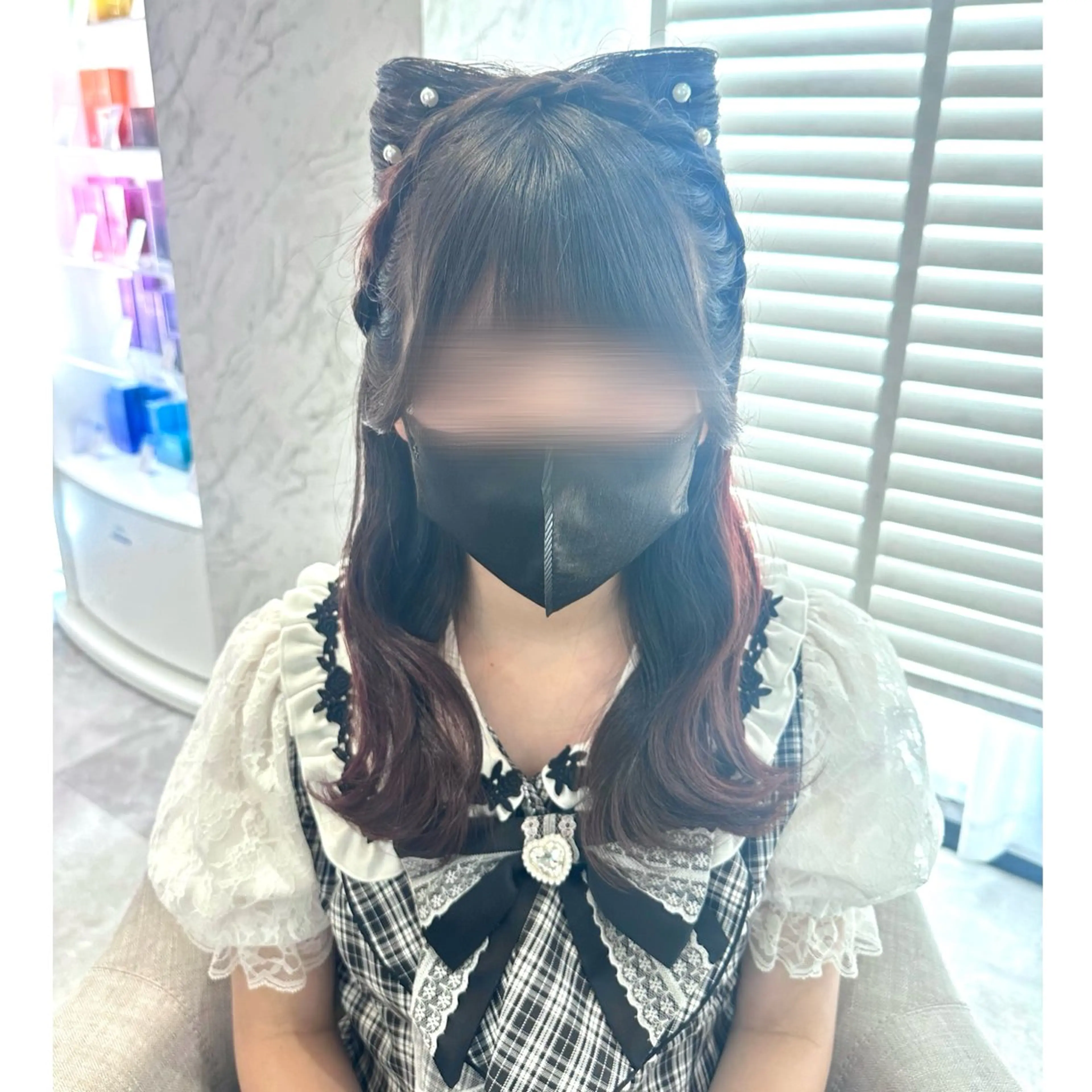 セミロング ヘアアレンジ ヘアセット 🖤kana/艶髪/ 韓国風カラー🖤のヘアスタイル