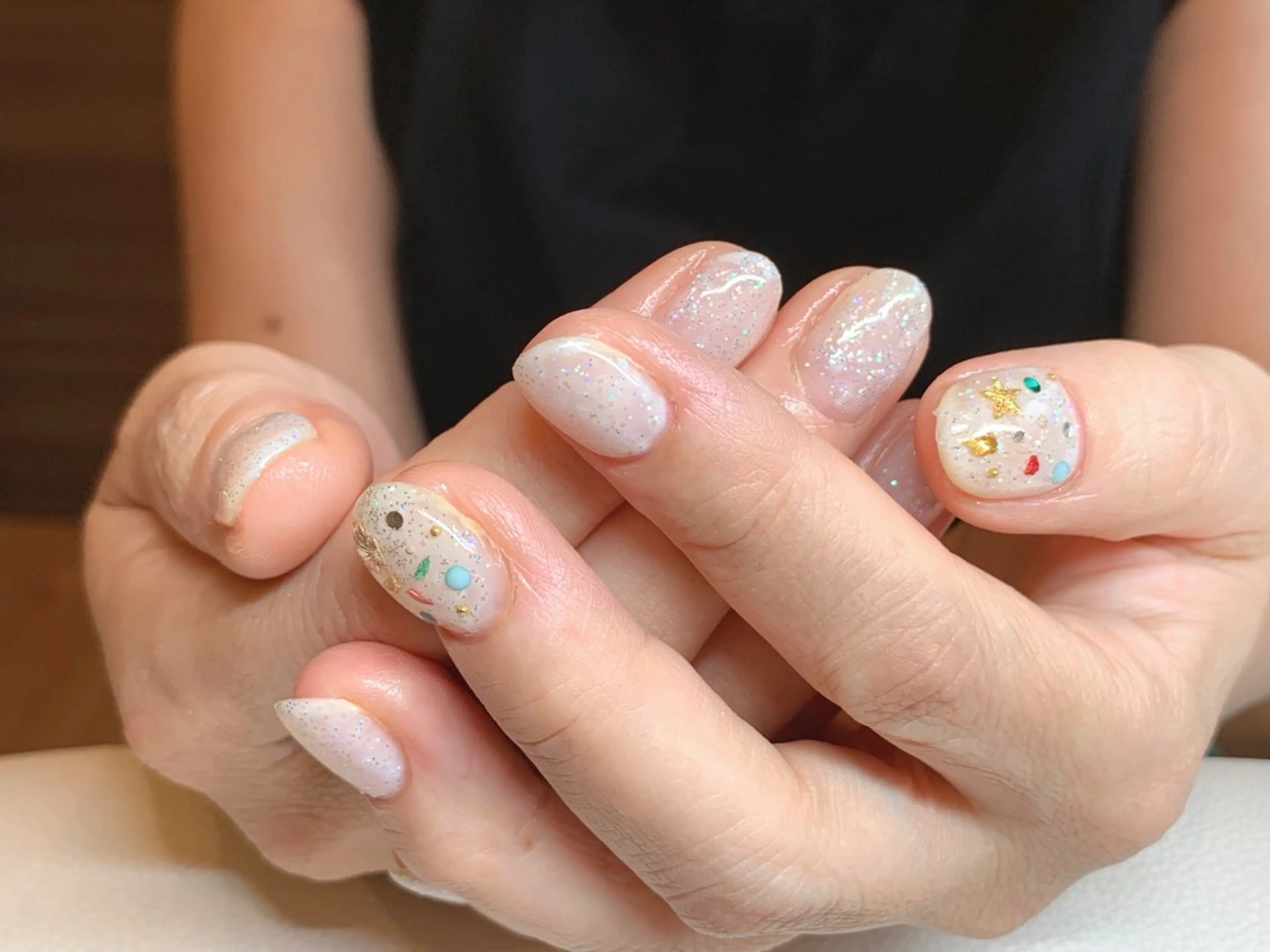 ネイル ラメ(グリッター) ワンカラーネイル ハンドネイル NAIL__KOKO 大竹のネイルデザイン