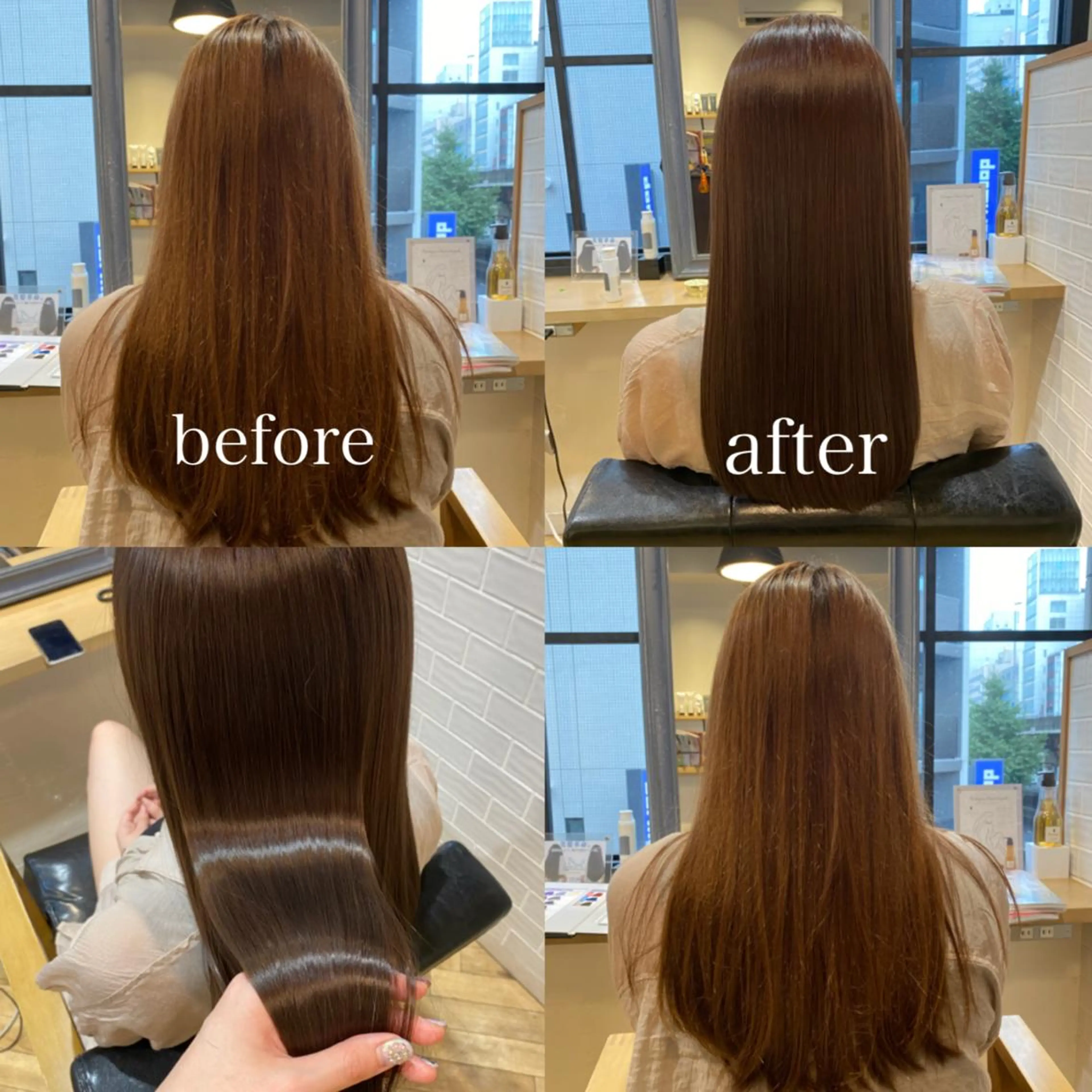 ロング カラー アクアカラー アッシュ アッシュグレー アッシュグレージュ グレージュ 艶カラー/韓国顔周り 🎀mamiのヘアスタイル