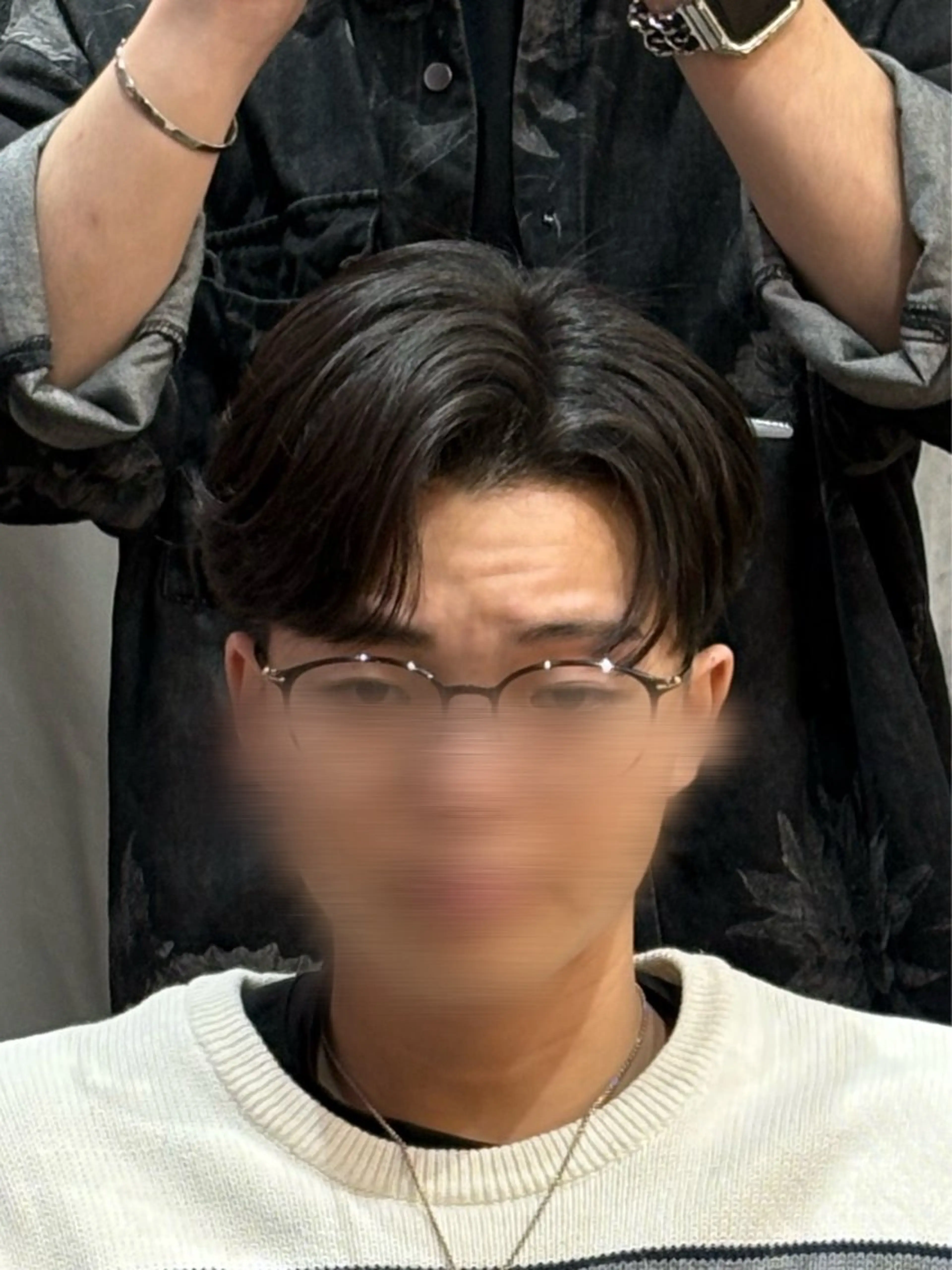 ショート パーマ メンズ 縮毛矯正 カット 縮毛矯正 韓国風メンズ/毛流れ ヘアなら須田龍世のヘアスタイル