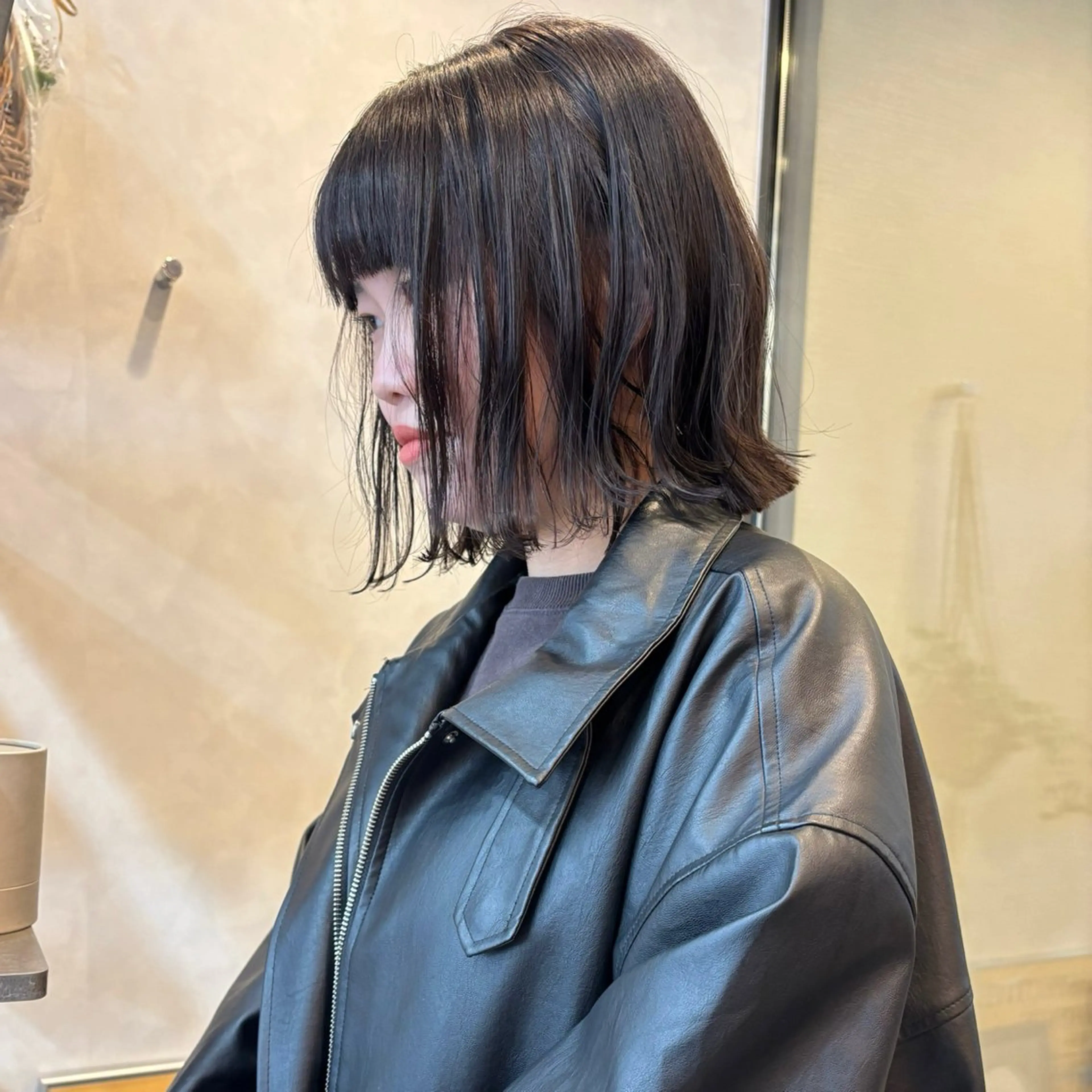 ミディアム カット ヘアカラー トリートメント 似合わせボブカット/ 髪質改善/細川実知香のヘアスタイル