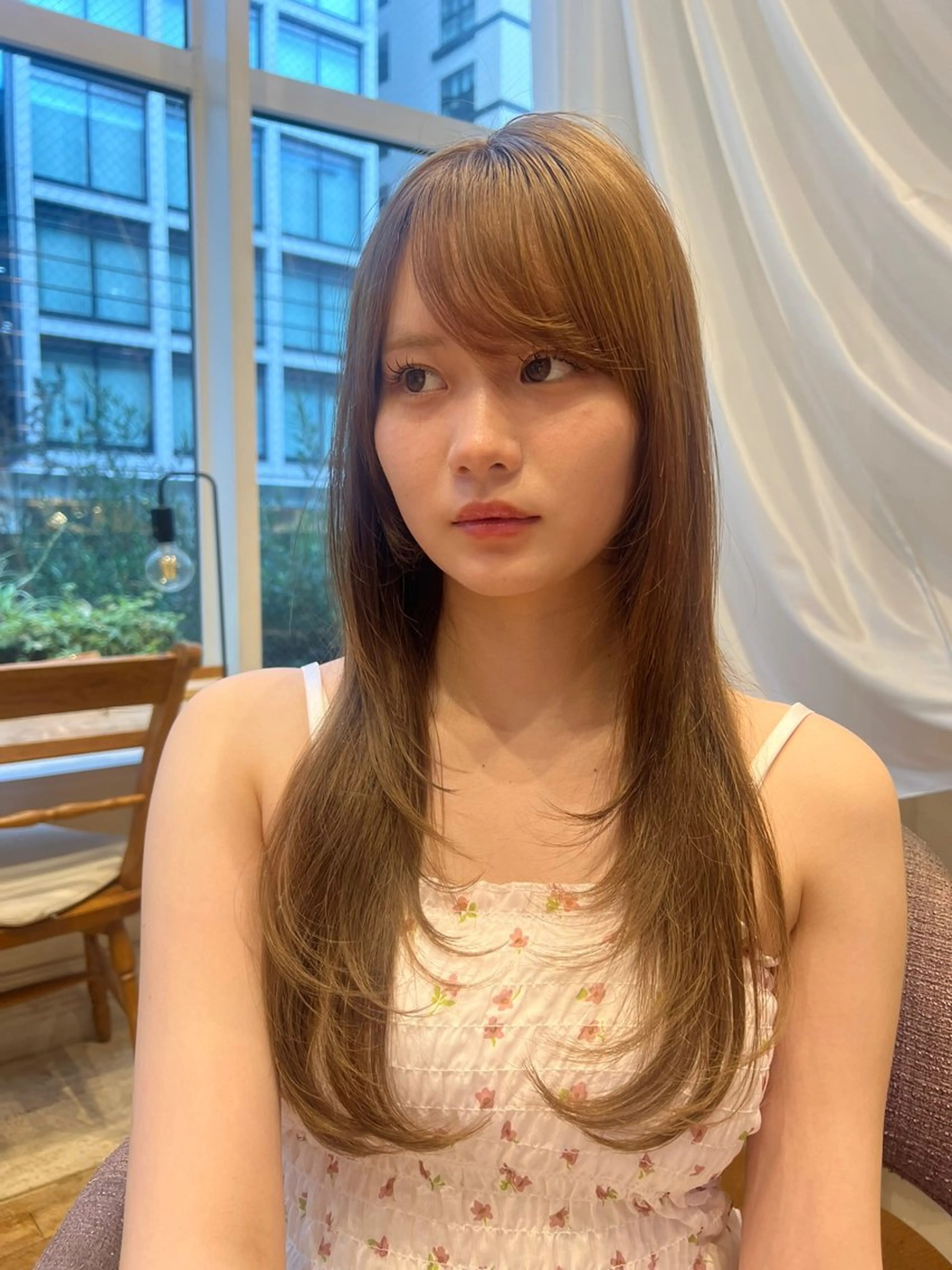 ミディアム カラー レイヤーカット ヘアカラー 望月威吹/表参道/レ イヤー/似合わせのヘアスタイル