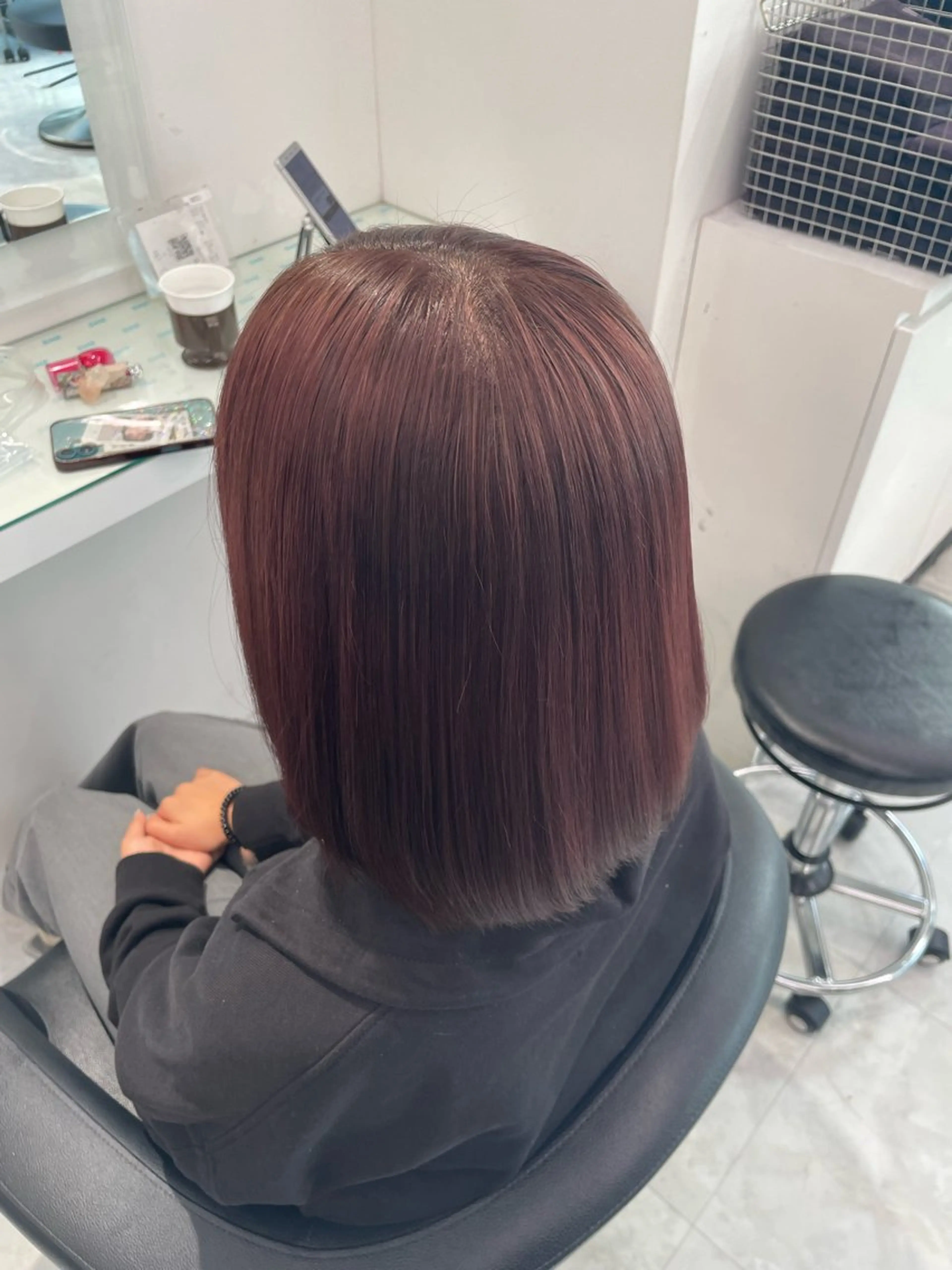 ミディアム カラー カット ヘアカラー トリートメント トレンド暖色ヘア🍒 miu🍒のヘアスタイル