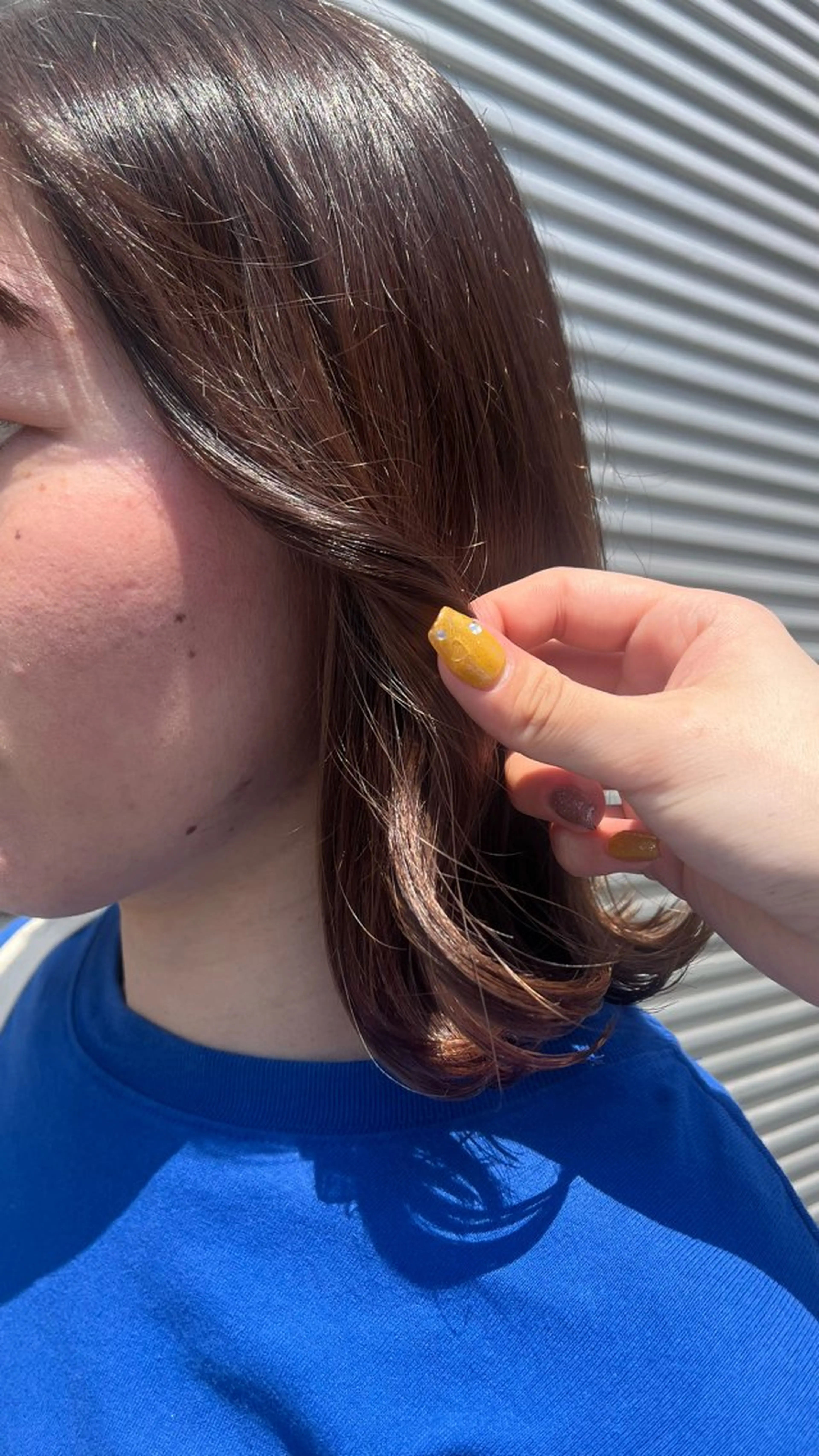 ミディアム カラー カット ヘアカラー トリートメント ベージュカラー⌇﻿ くびれヘア.𐙚心音のヘアスタイル