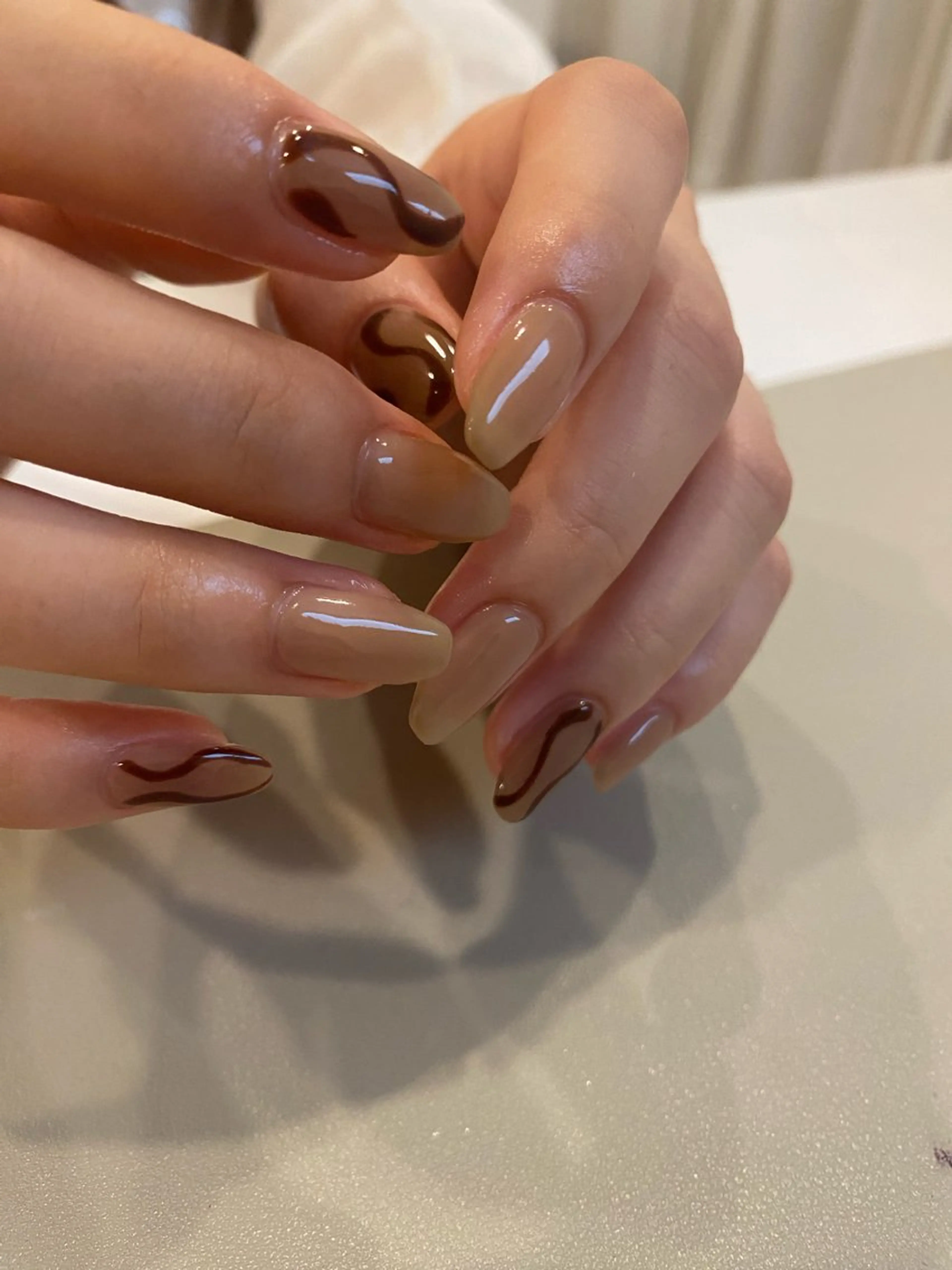 ネイル フラッシュネイル フレンチネイル ジェルネイル グラデーション ラメ(グリッター) ハンドネイル ハンドケア REILLY.　private nail salon所属・Marina 《REILLY.》のネイルデザイン