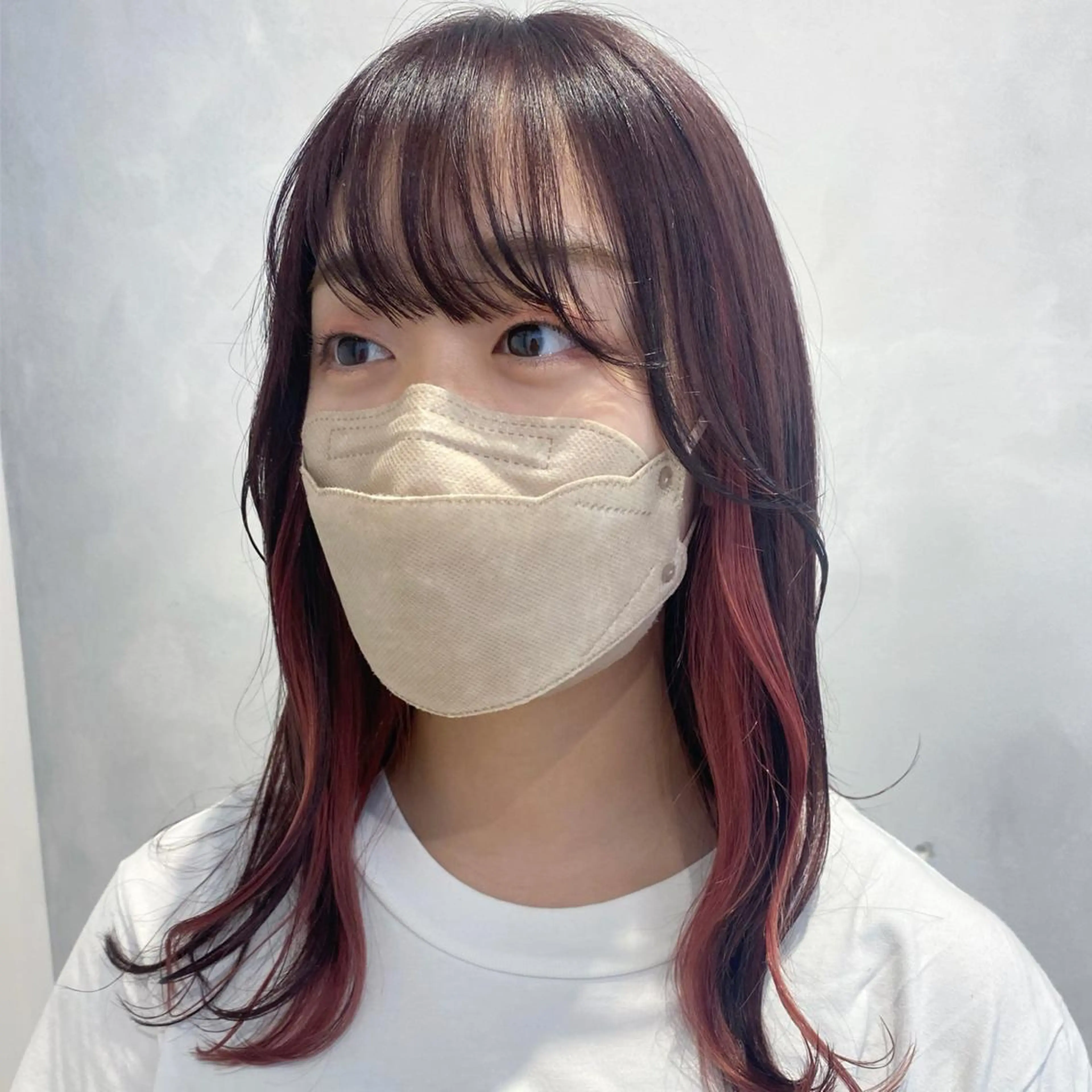 ミディアム カラー ヘアカラー トリートメント デザインカラー/パー マ🦖外岡咲希🦖のヘアスタイル