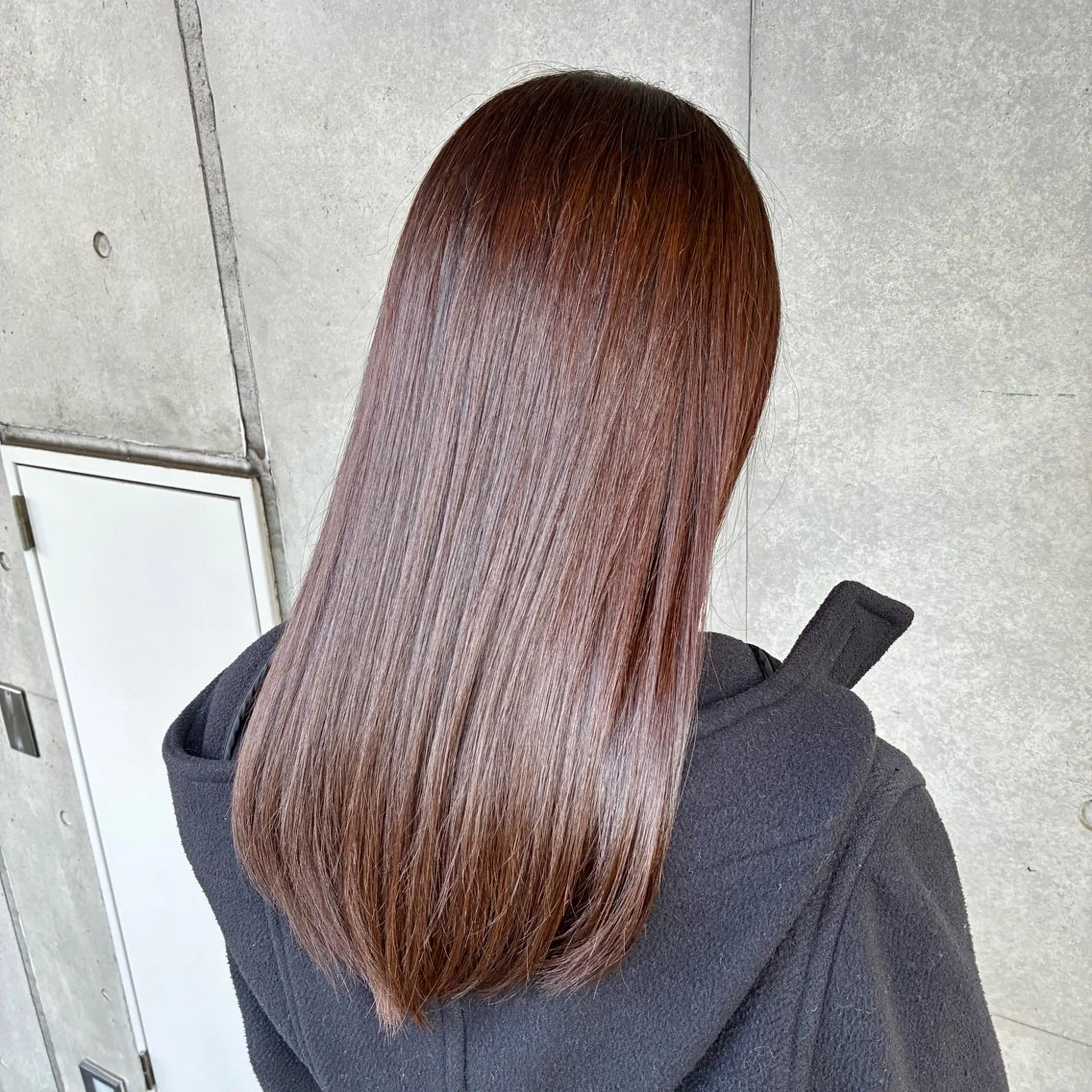 ロング カラー ブラウンカラー ダブルカラー ラベンダーカラー ヘアカラー 遠藤姫花 𝒂𝒔𝒉草加𓂃のヘアスタイル