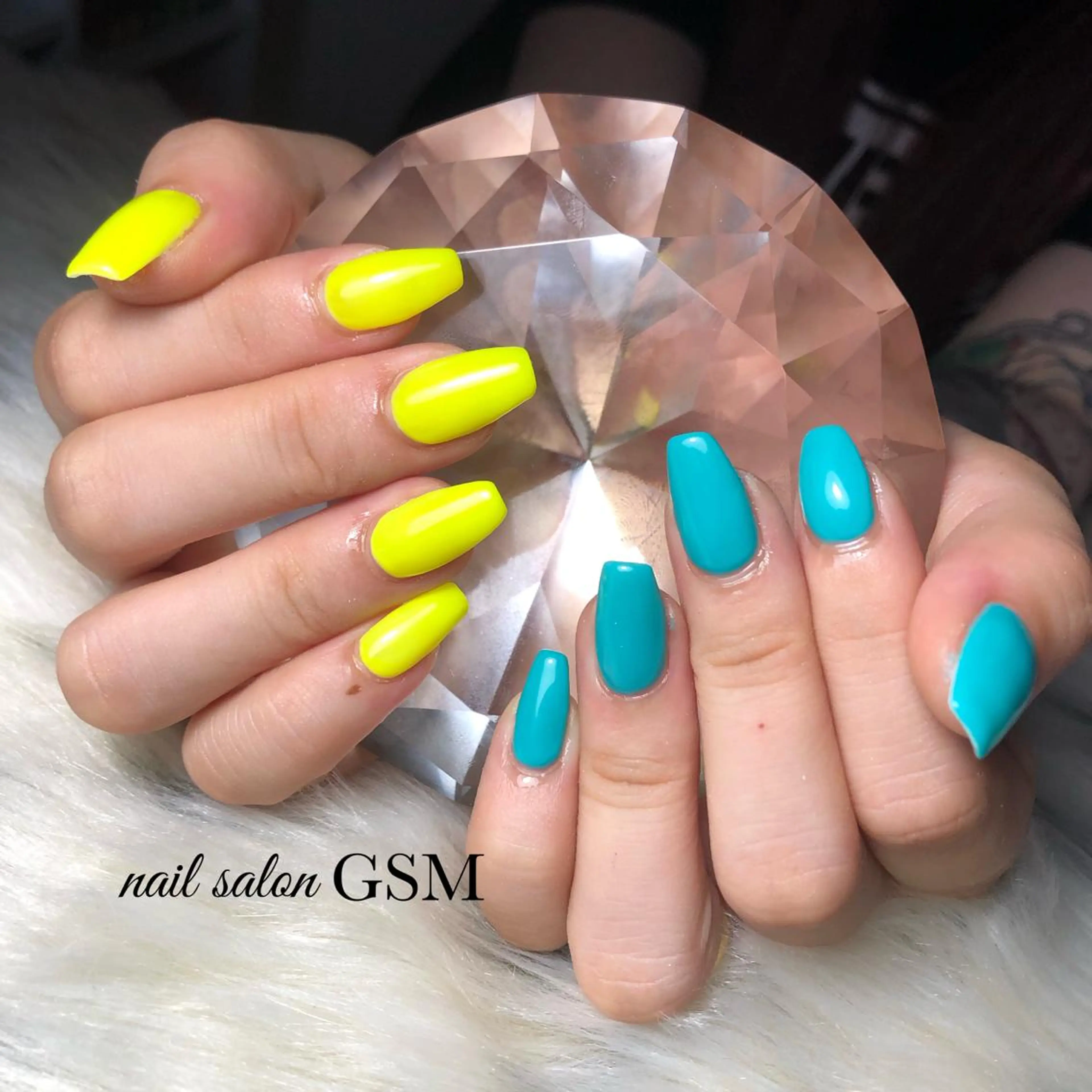 ネイル 黄色 ハンドネイル nail salon GSMのネイルデザイン