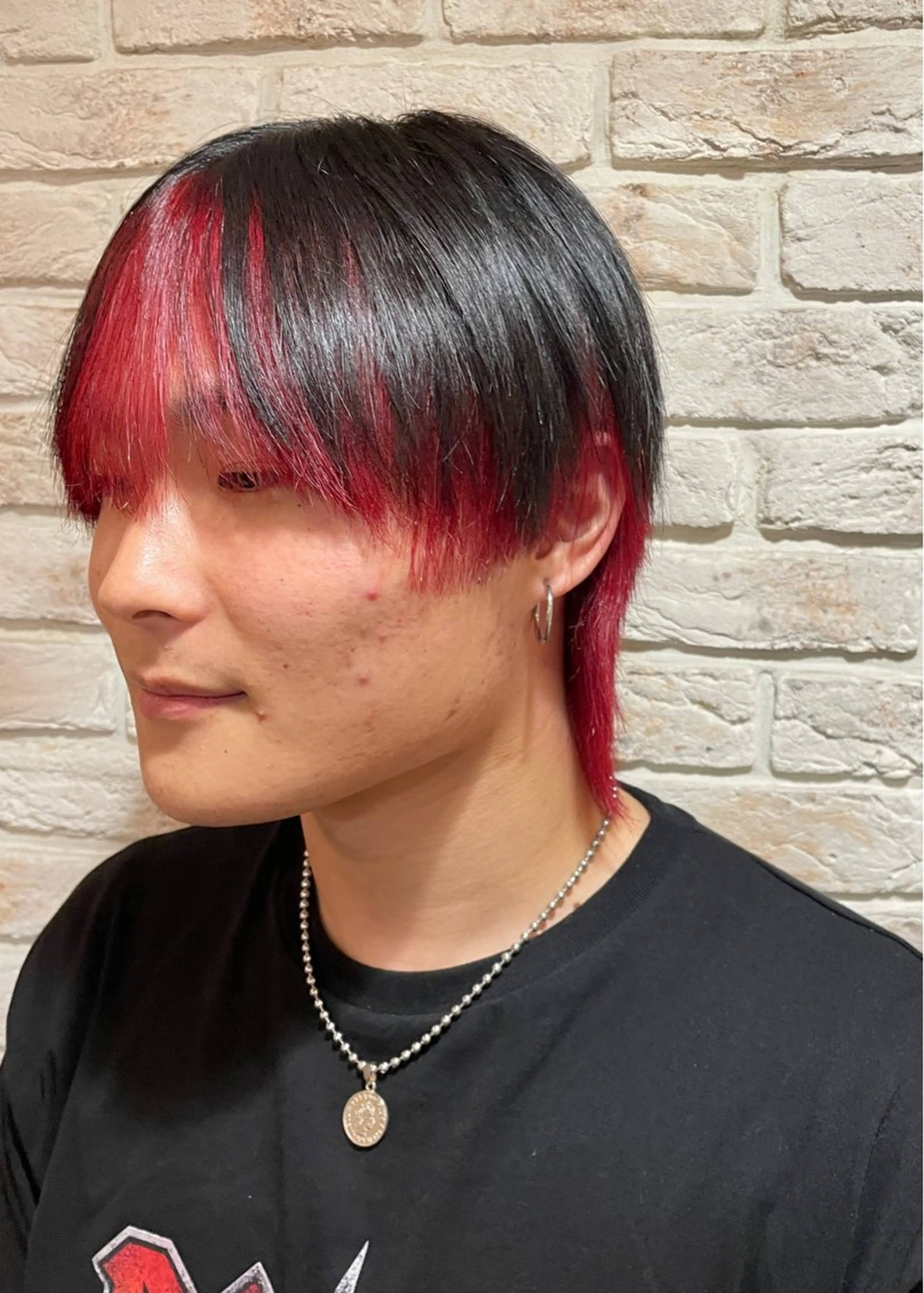 ショート カラー メンズ レッドカラー ヘアカラー カット/無造作パーマ /艶カラー✂️ユウトのヘアスタイル