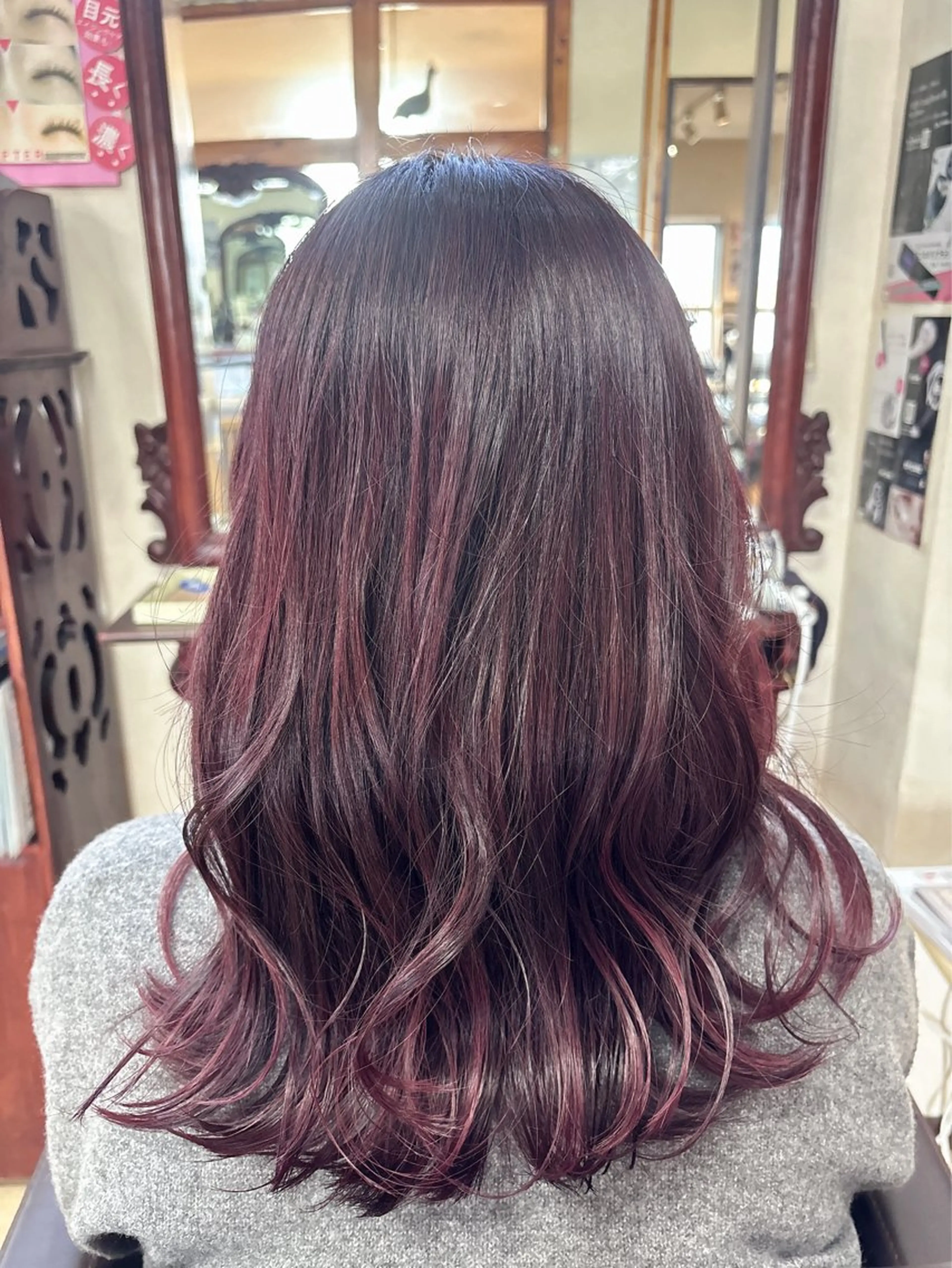ロング カラー カット ヘアカラー 桑野 葵のヘアスタイル