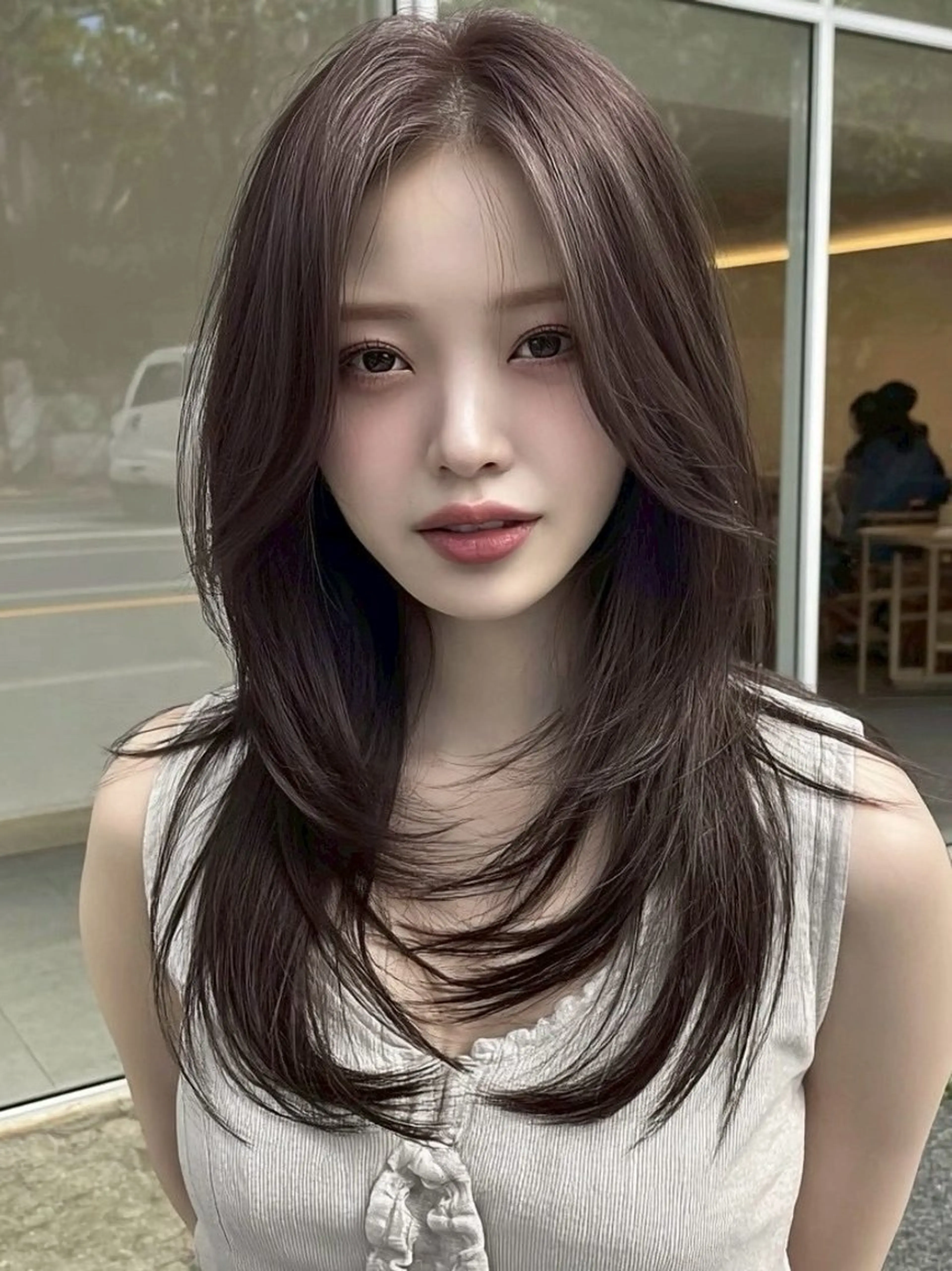 セミロング カット 松野 心音のヘアスタイル