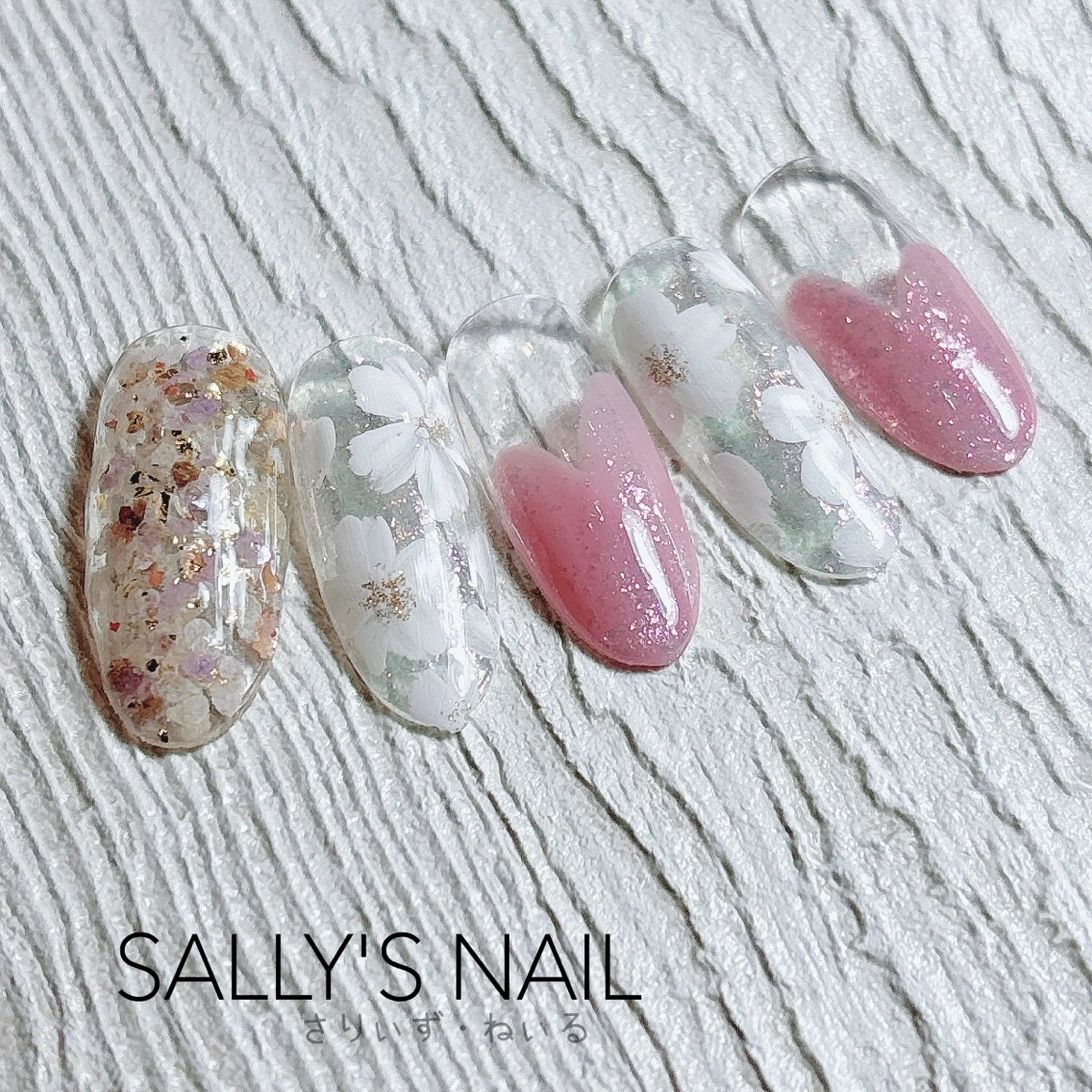 セミロング 入学式 野村 リサのネイルデザイン