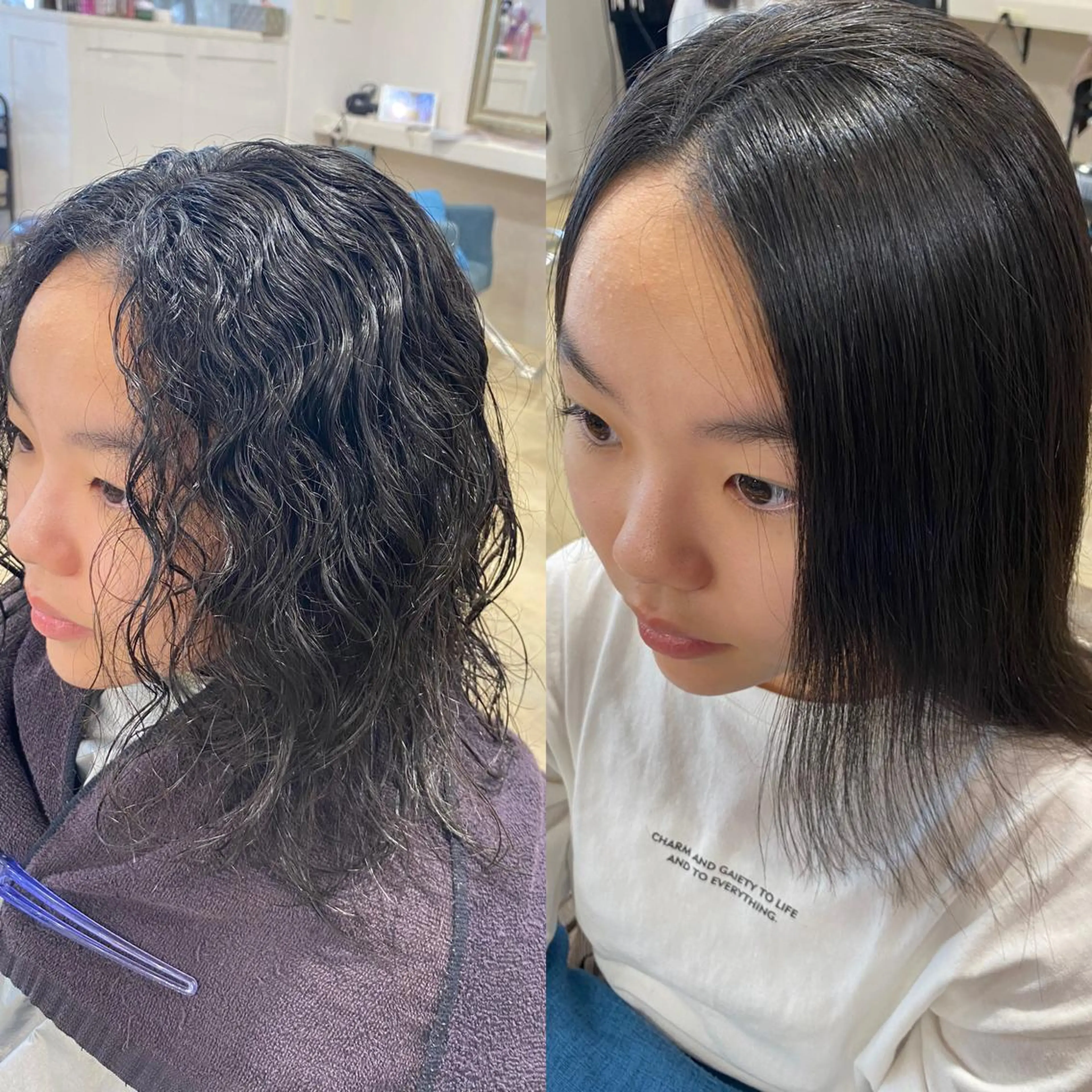 ミディアム パーマ 縮毛矯正 カット 縮毛矯正 AngeBay.NaHa所属・饒平名 知也のヘアスタイル