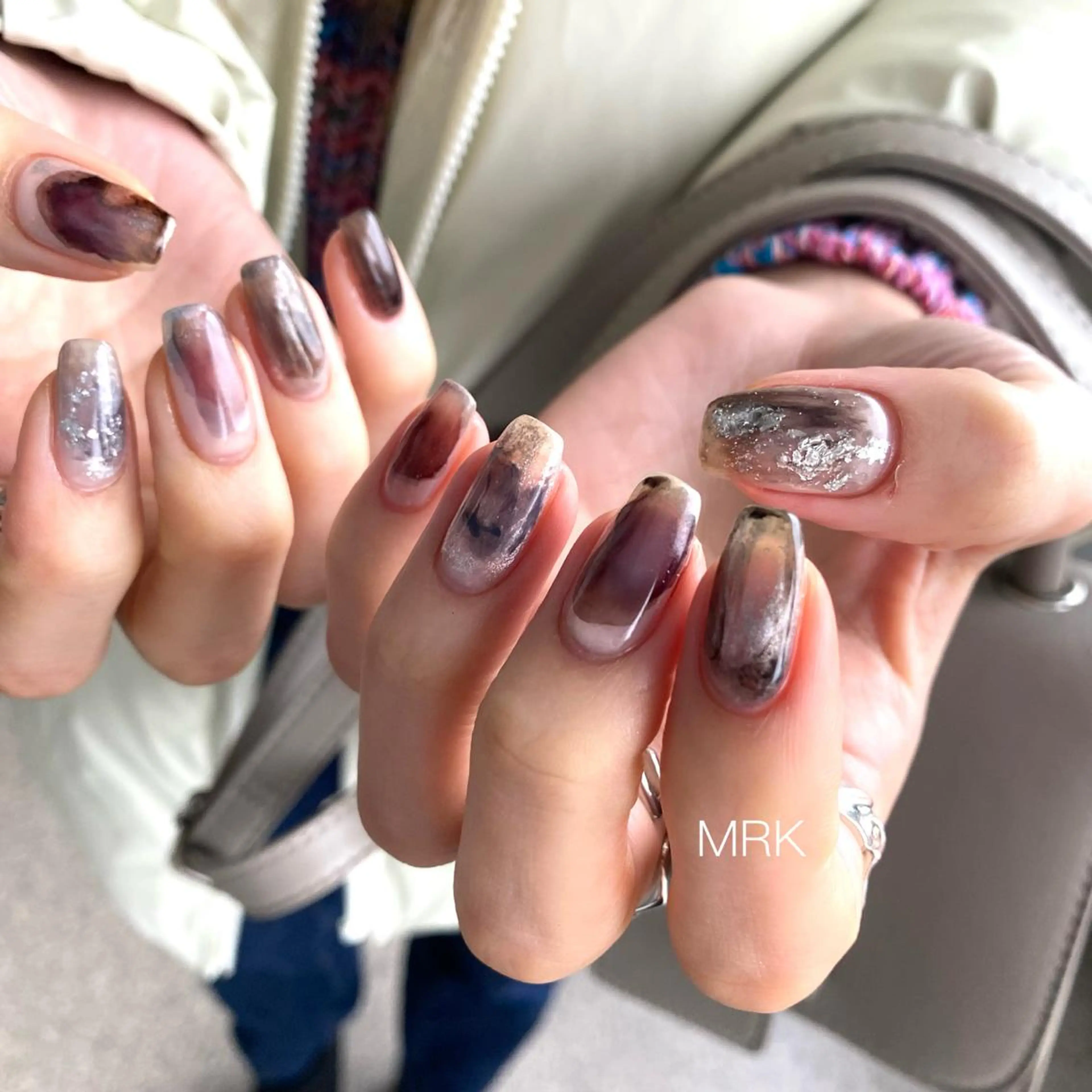 セミロング ネイル ニュアンスネイル MARUKO nailのネイルデザイン